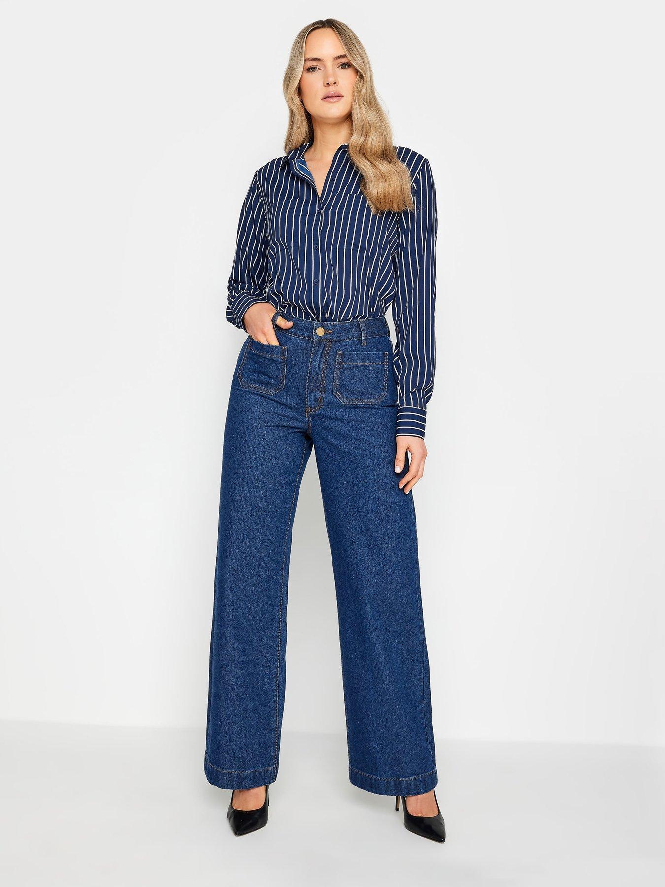 long-tall-sally-navy-blue-stripe-shirtback