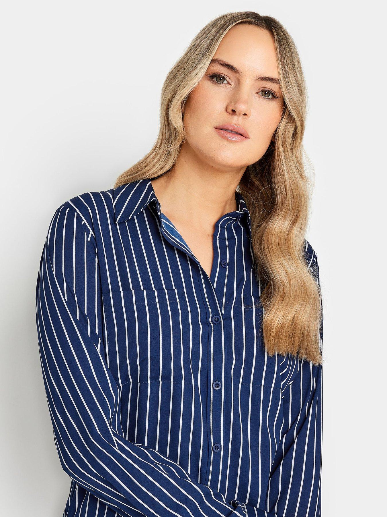 long-tall-sally-navy-blue-stripe-shirtoutfit