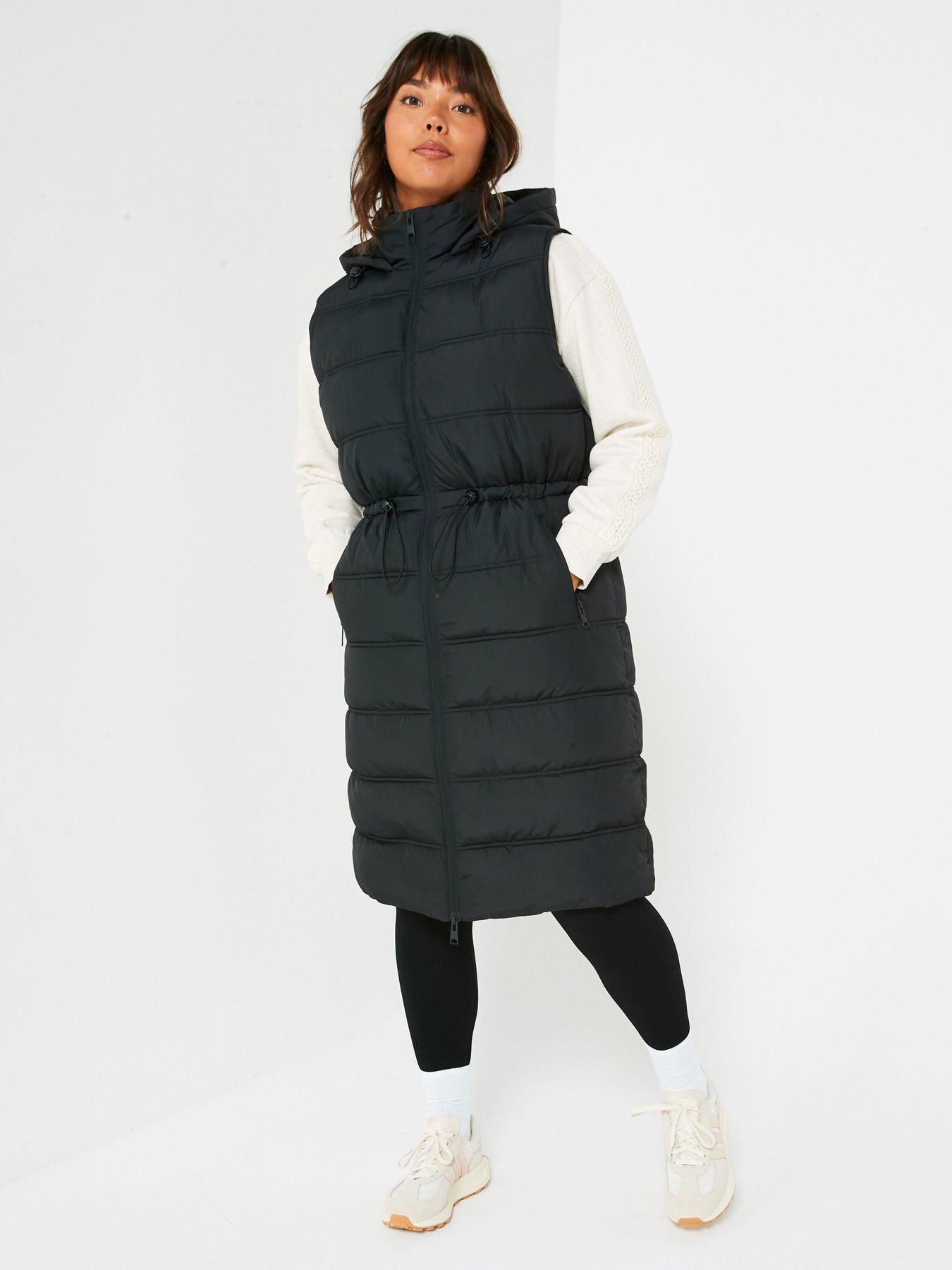 v-by-very-curve-longline-hooded-puffer-gilet-blackdetail