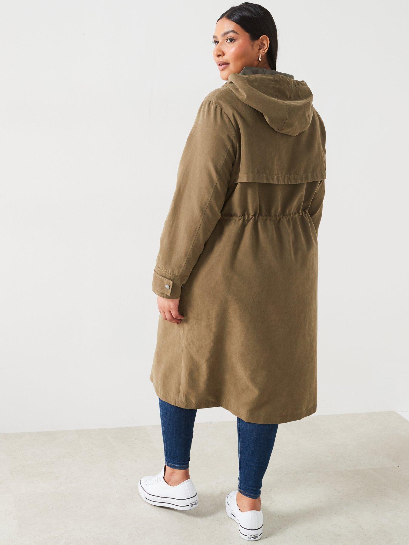 v-by-very-curve-lightweight-hooded-parka-coat-khakistillFront