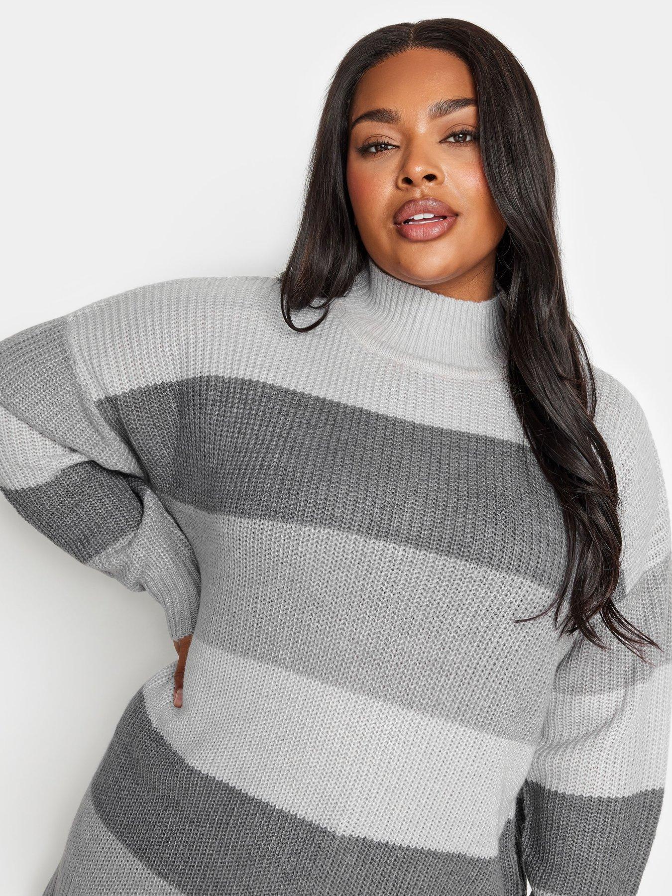 yours-curve-colourblock-jumper-greyoutfit