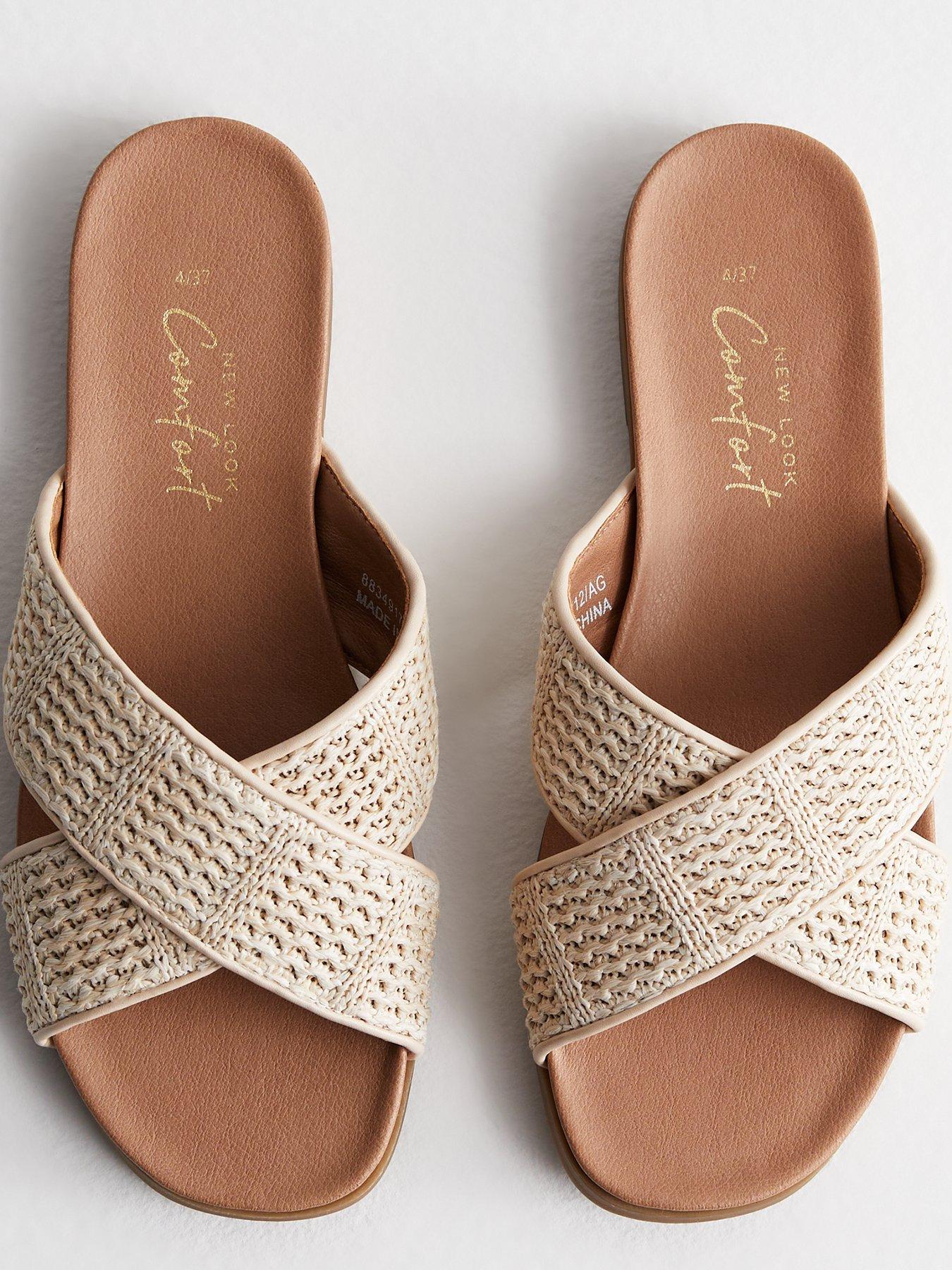 new-look-off-white-raffia-cross-strap-mule-sandalsoutfit