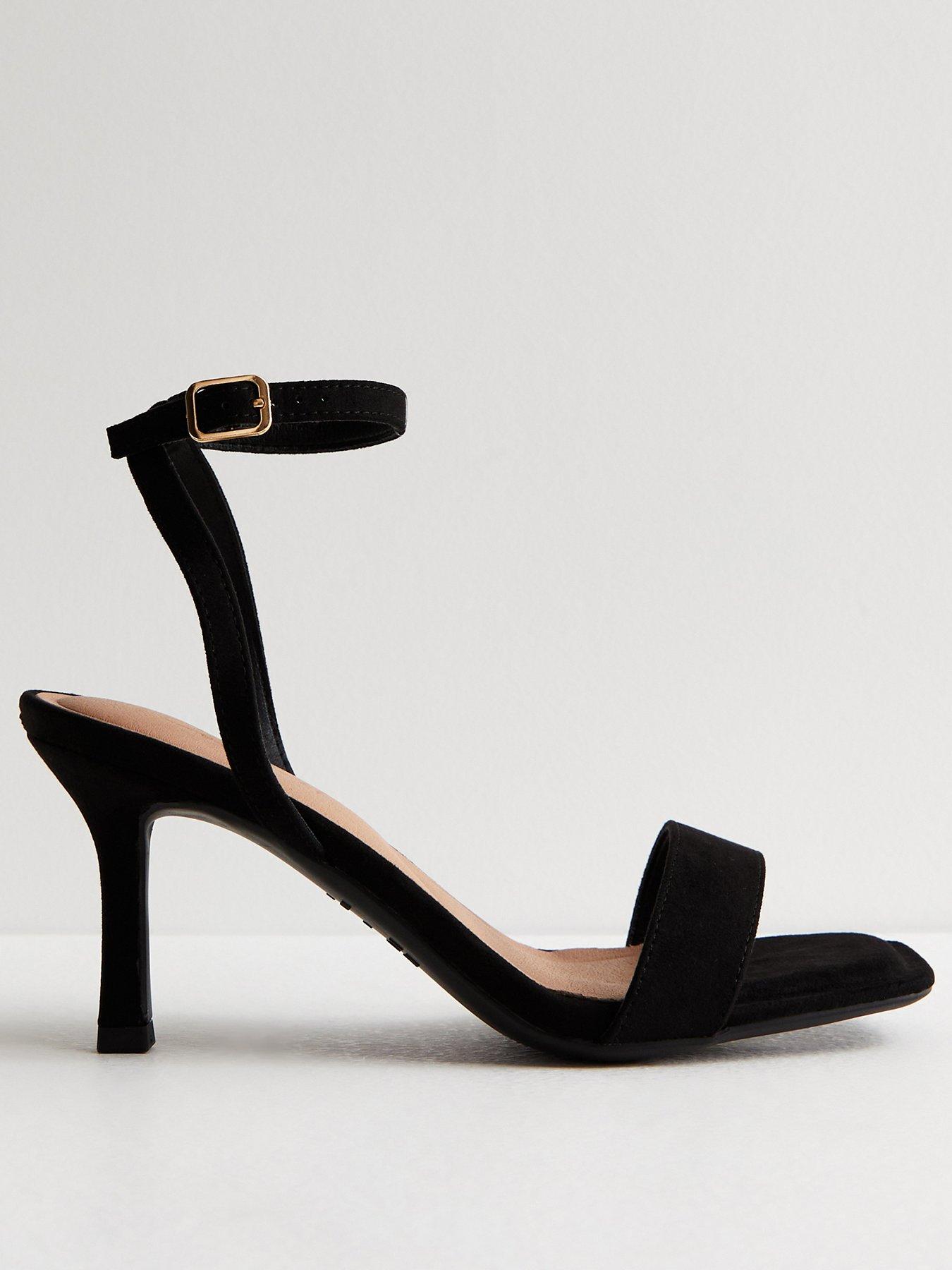 New look wide fit suedette heeled sandal sale