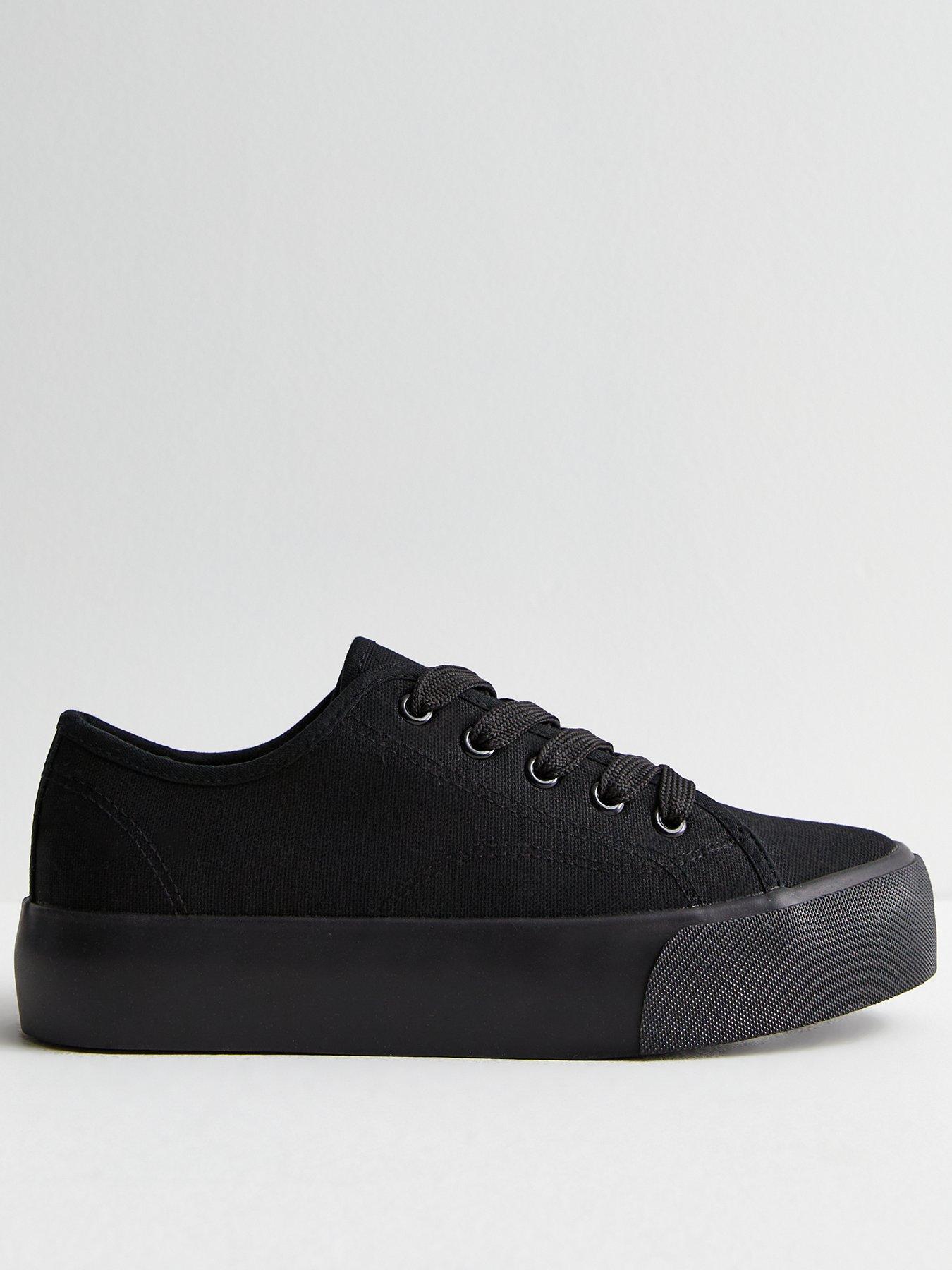 Black canvas outlet flats womens