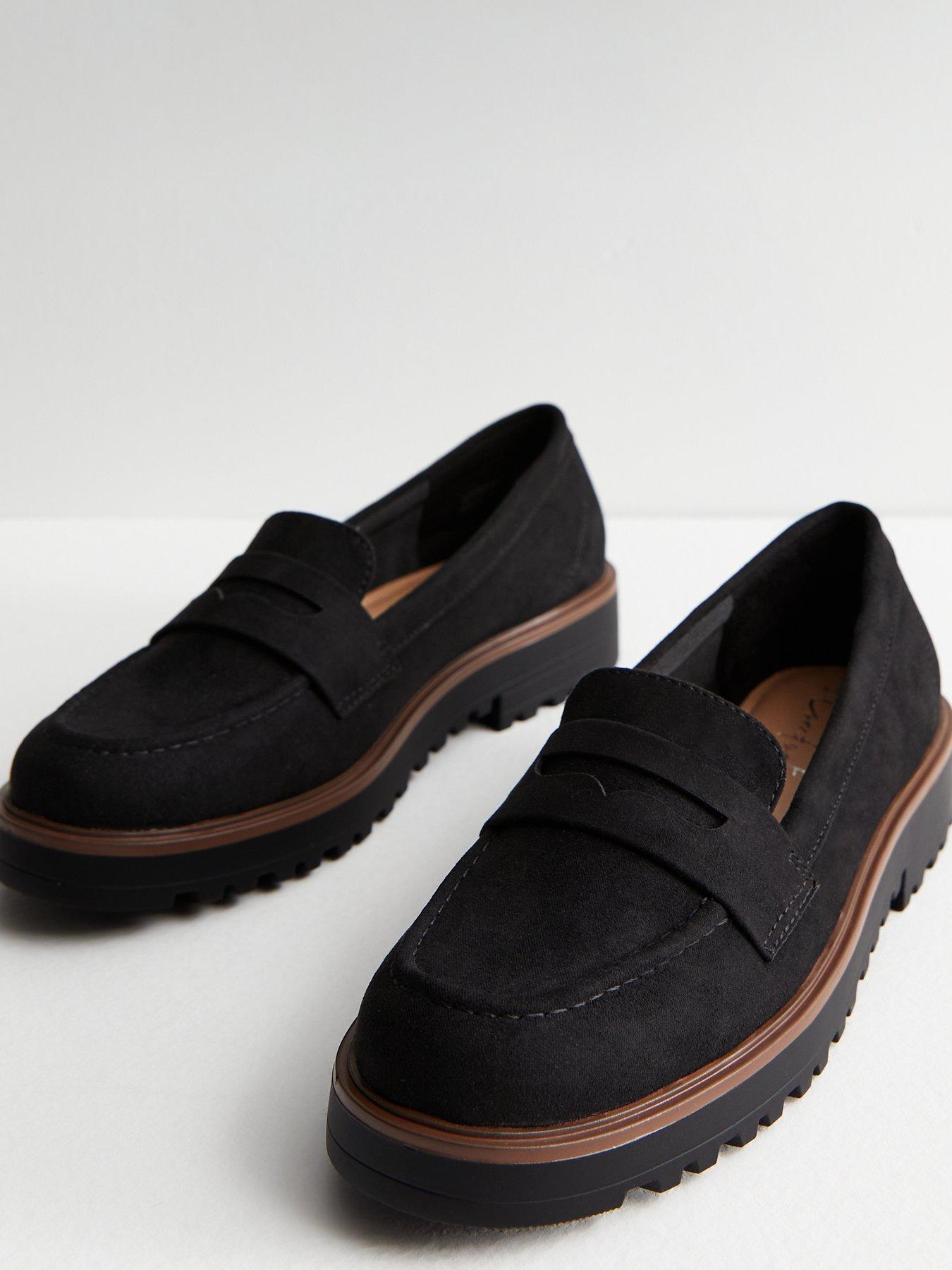 new-look-black-suedette-chunky-loafersoutfit