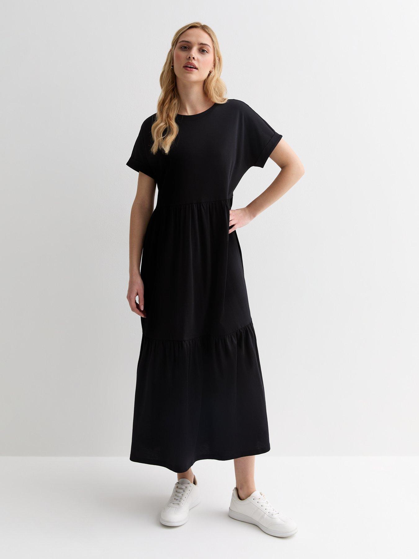 new-look-cotton-midi-smock-dress-black