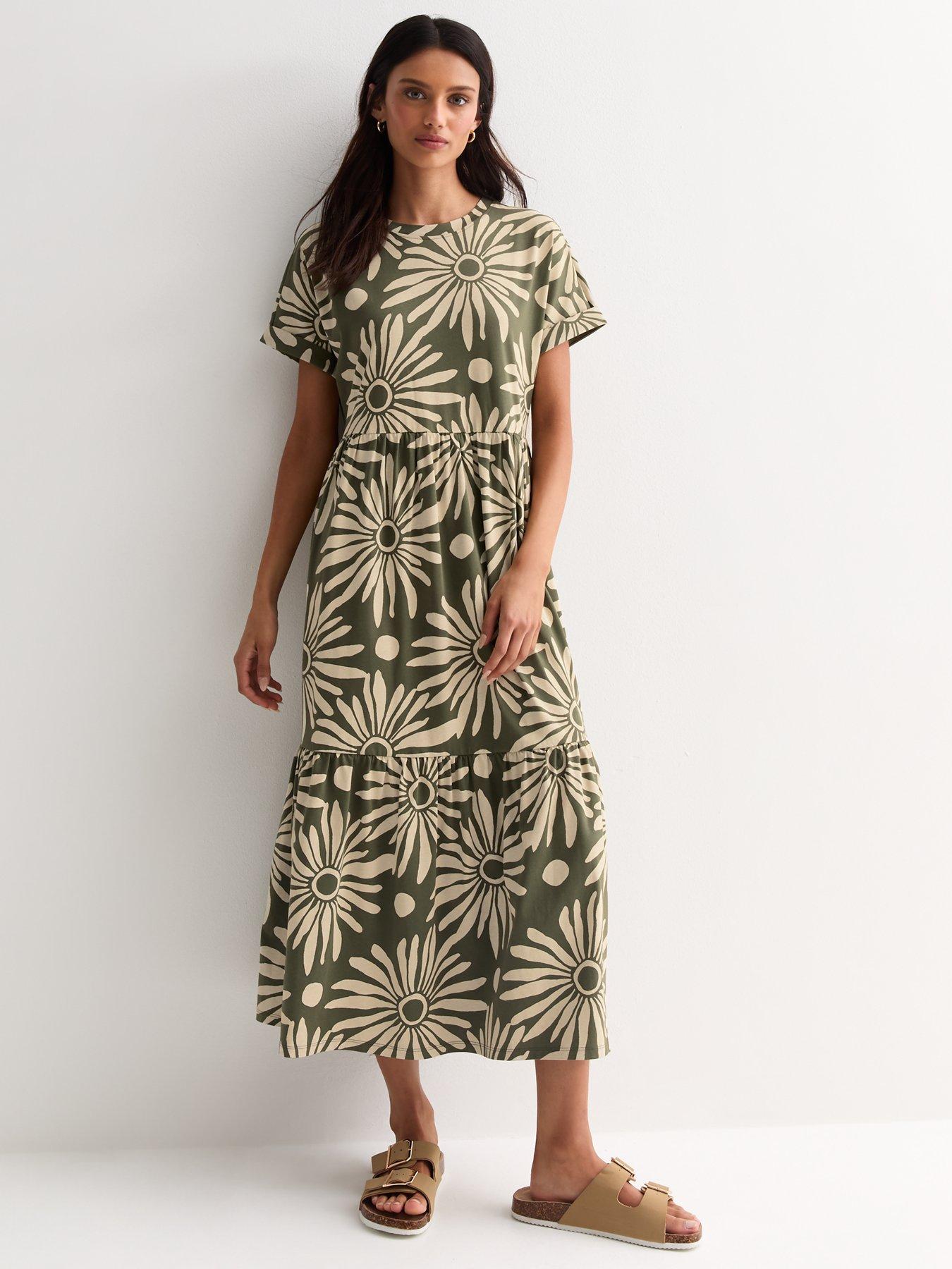 new-look-green-floral-cotton-midi-dress