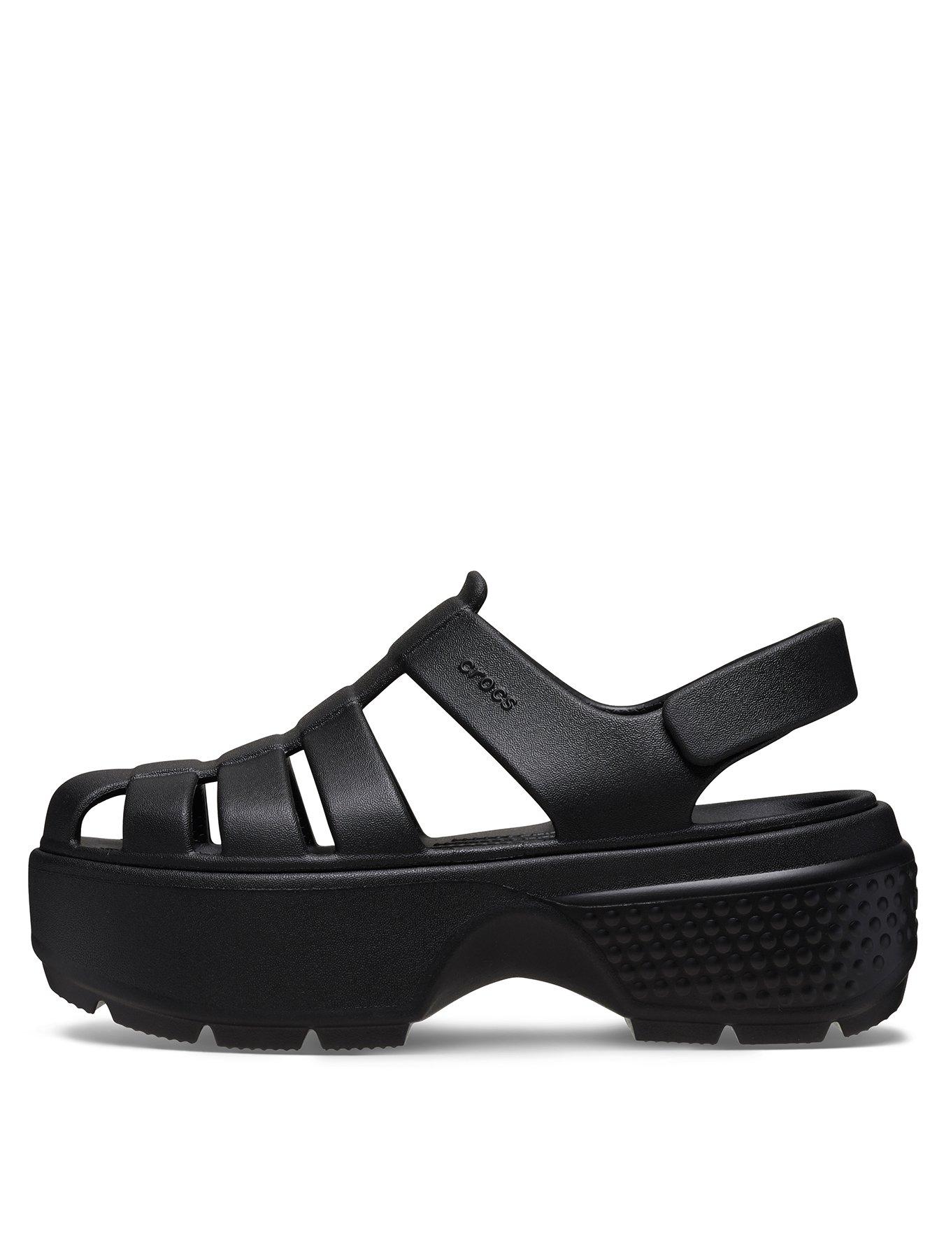 crocs-stomp-fisherman-sandal-blackstillFront