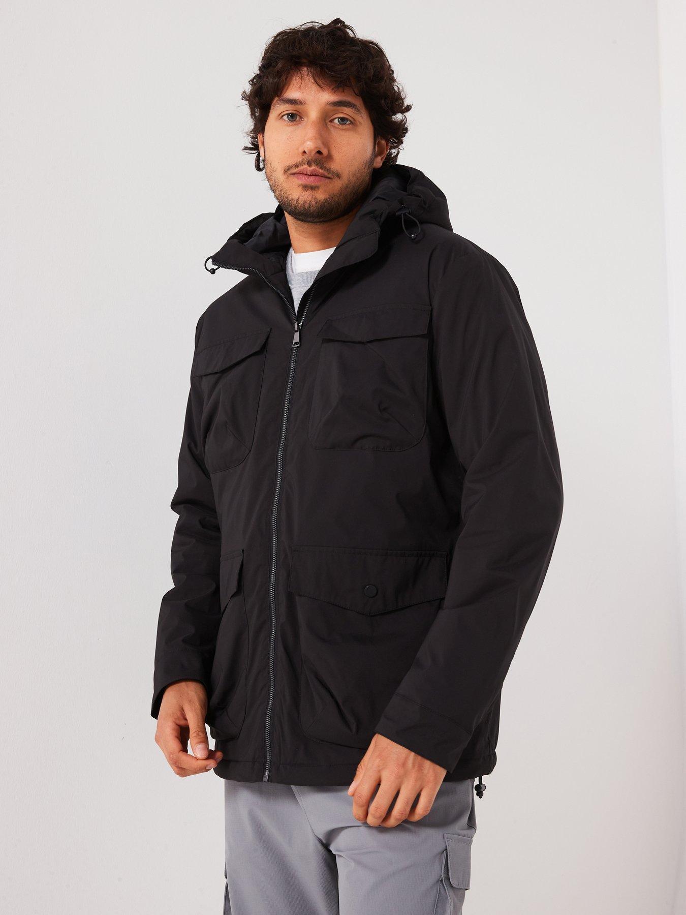 ジャケット・アウター CINI 4pocket over coat CINI 4pocket over coat buy Overlap Crossover neck Black Chef