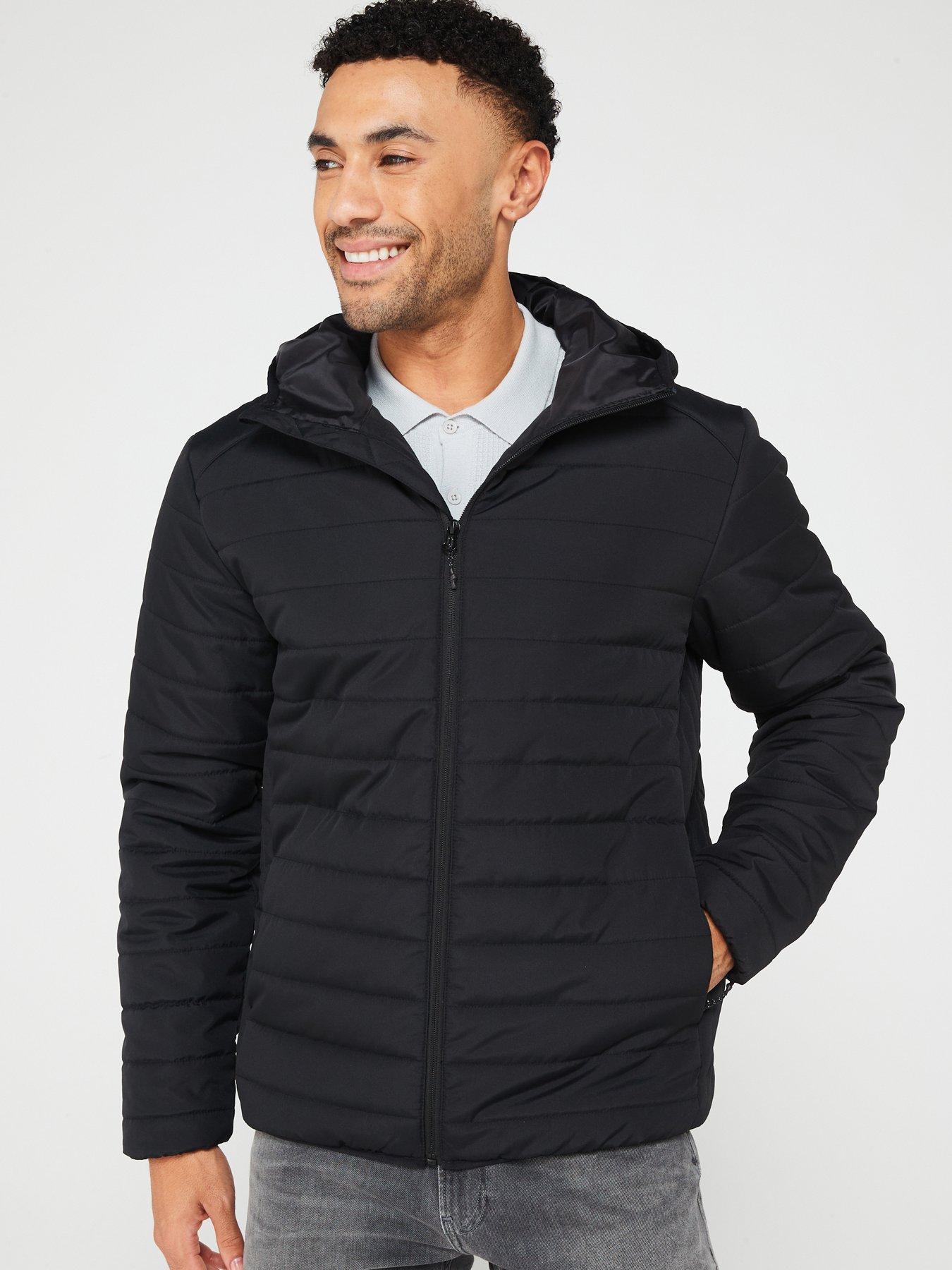 Lightweight Padded Hood Jacket Black