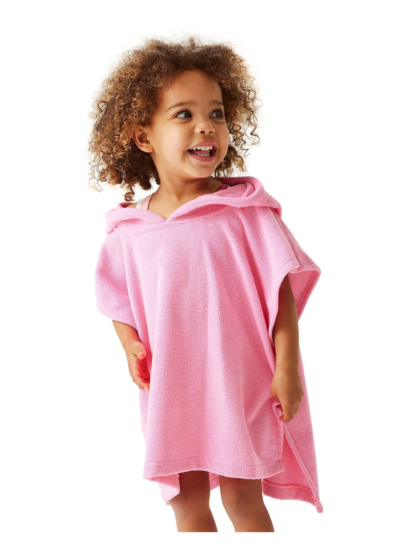 regatta-kids-unisex-animal-towel-robe-pinkback