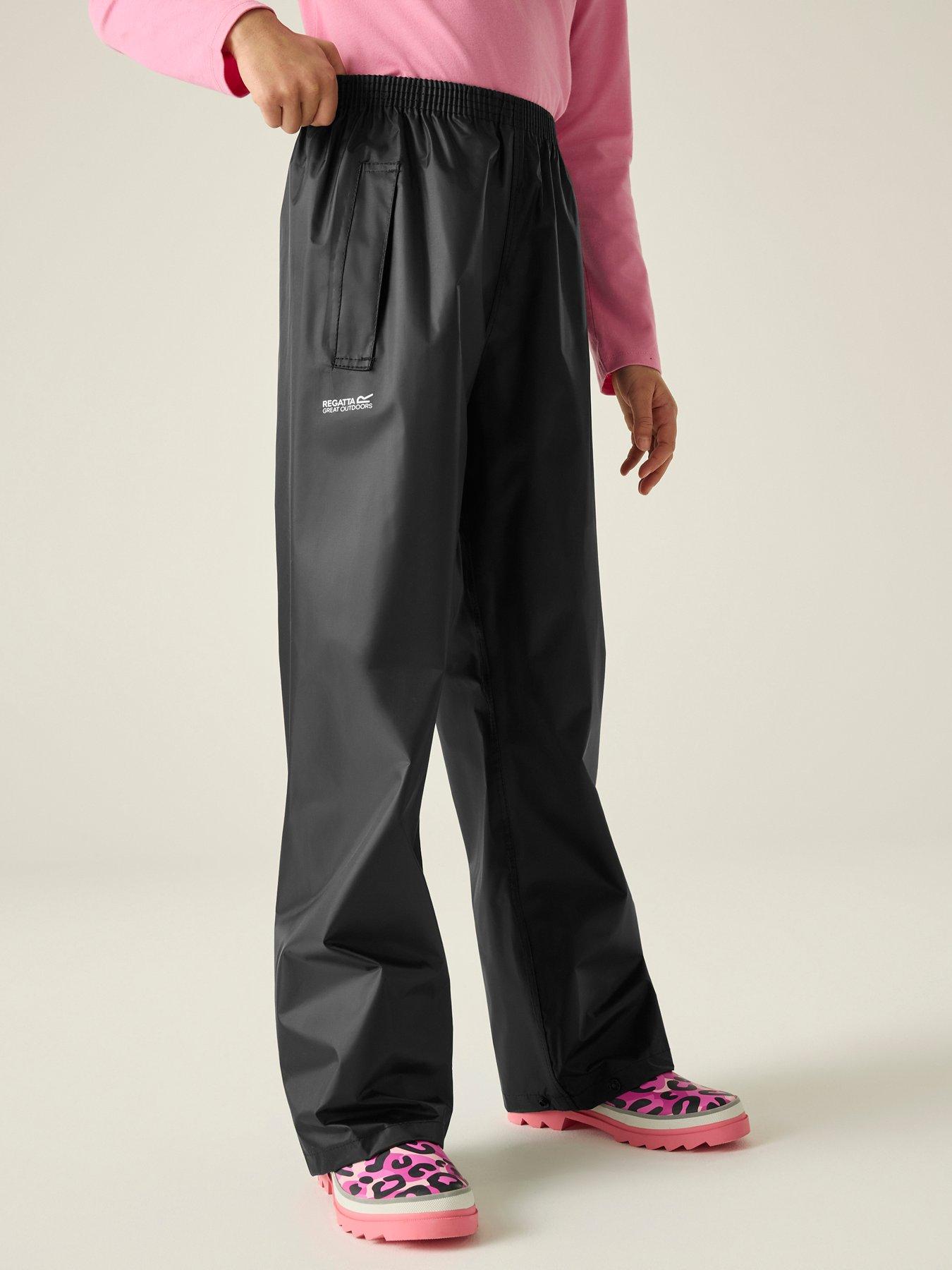 Image 1 of 6 of Regatta Kids Unisex Kids Stormbreak Over Trousers - Black