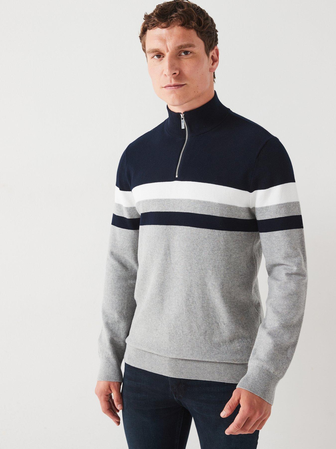 very-man-14-zip-colour-block-jumper-greynavy