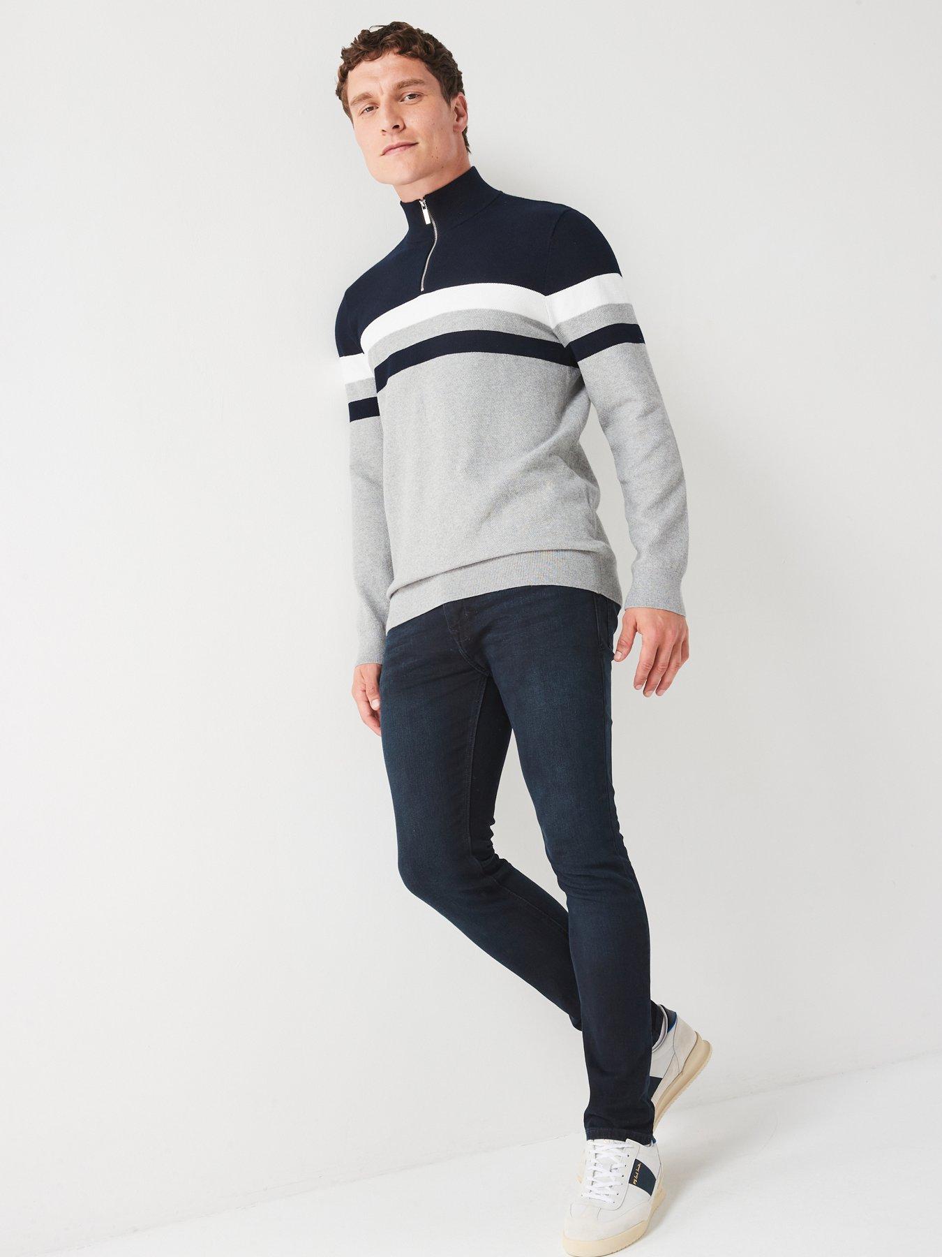 very-man-14-zip-colour-block-jumper-greynavyback