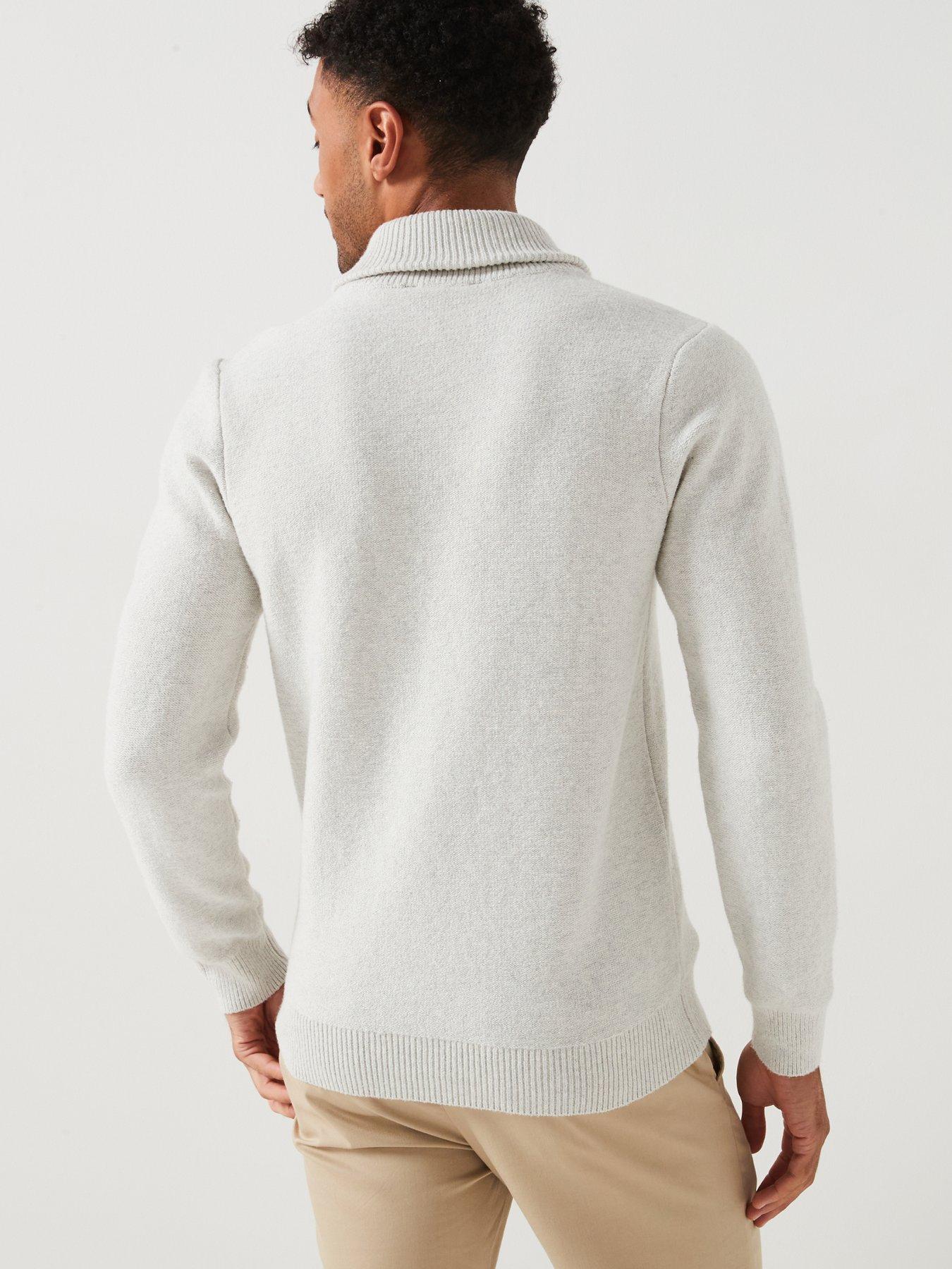 Image 2 of 6 of Very Man Shawl Collar Jumper - Natural