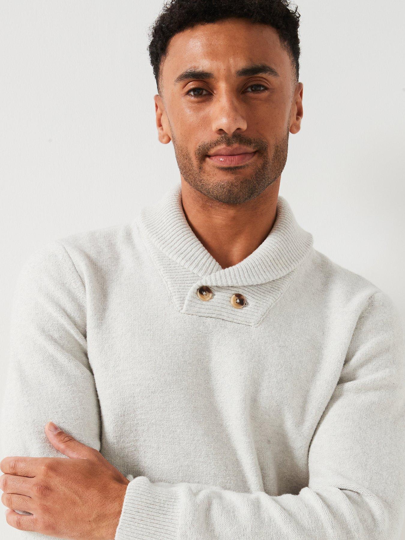Image 4 of 6 of Very Man Shawl Collar Jumper - Natural