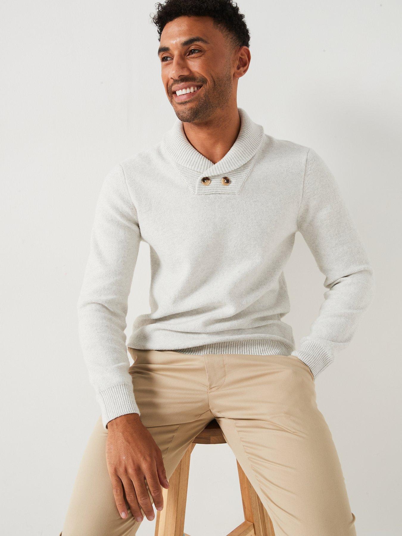 Image 6 of 6 of Very Man Shawl Collar Jumper - Natural