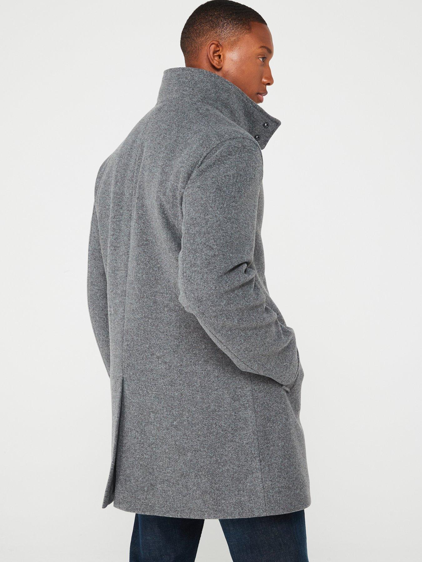 very-man-faux-wool-funnel-neck-coat-charcoalstillFront