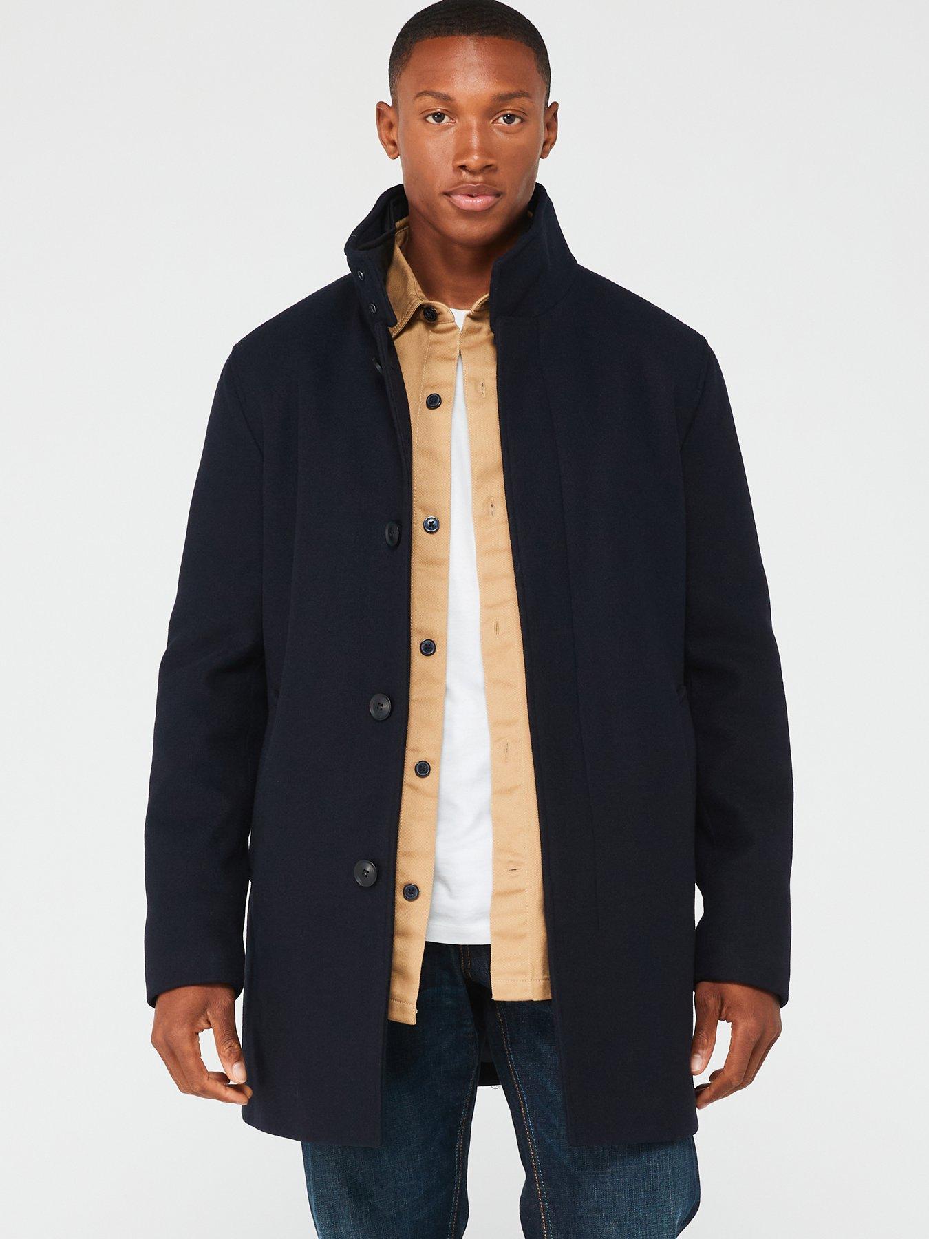 very-man-faux-wool-funnel-neck-coat-navy