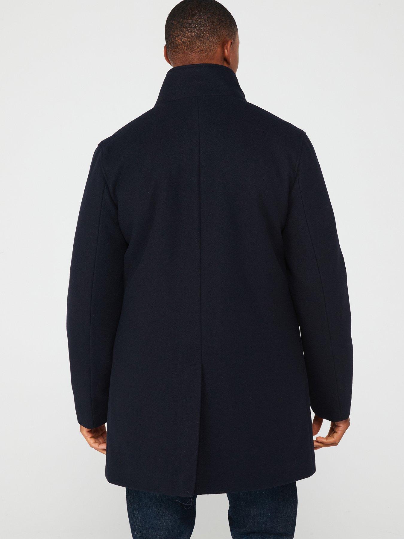 very-man-faux-wool-funnel-neck-coat-navystillFront