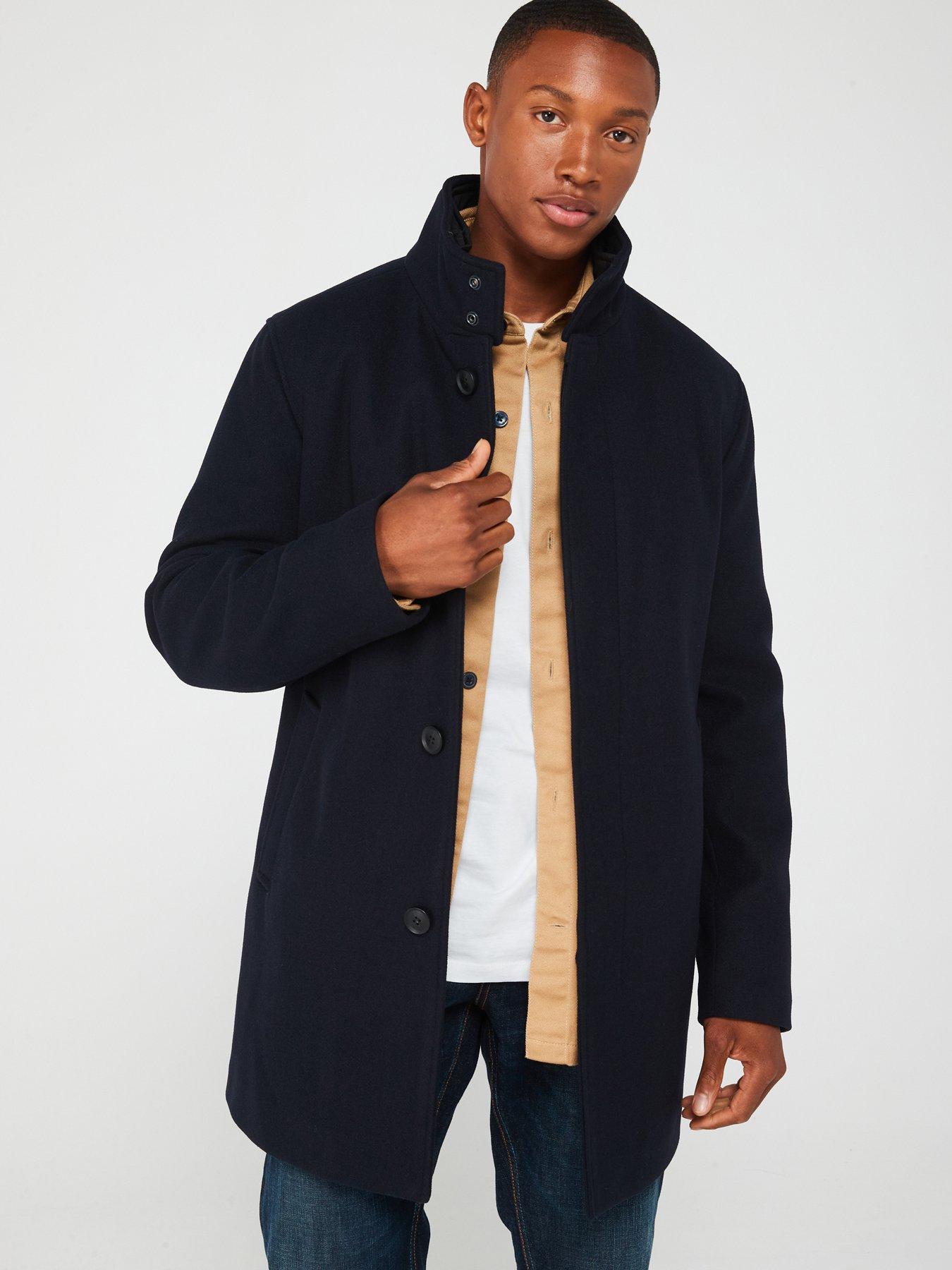 very-man-faux-wool-funnel-neck-coat-navydetail