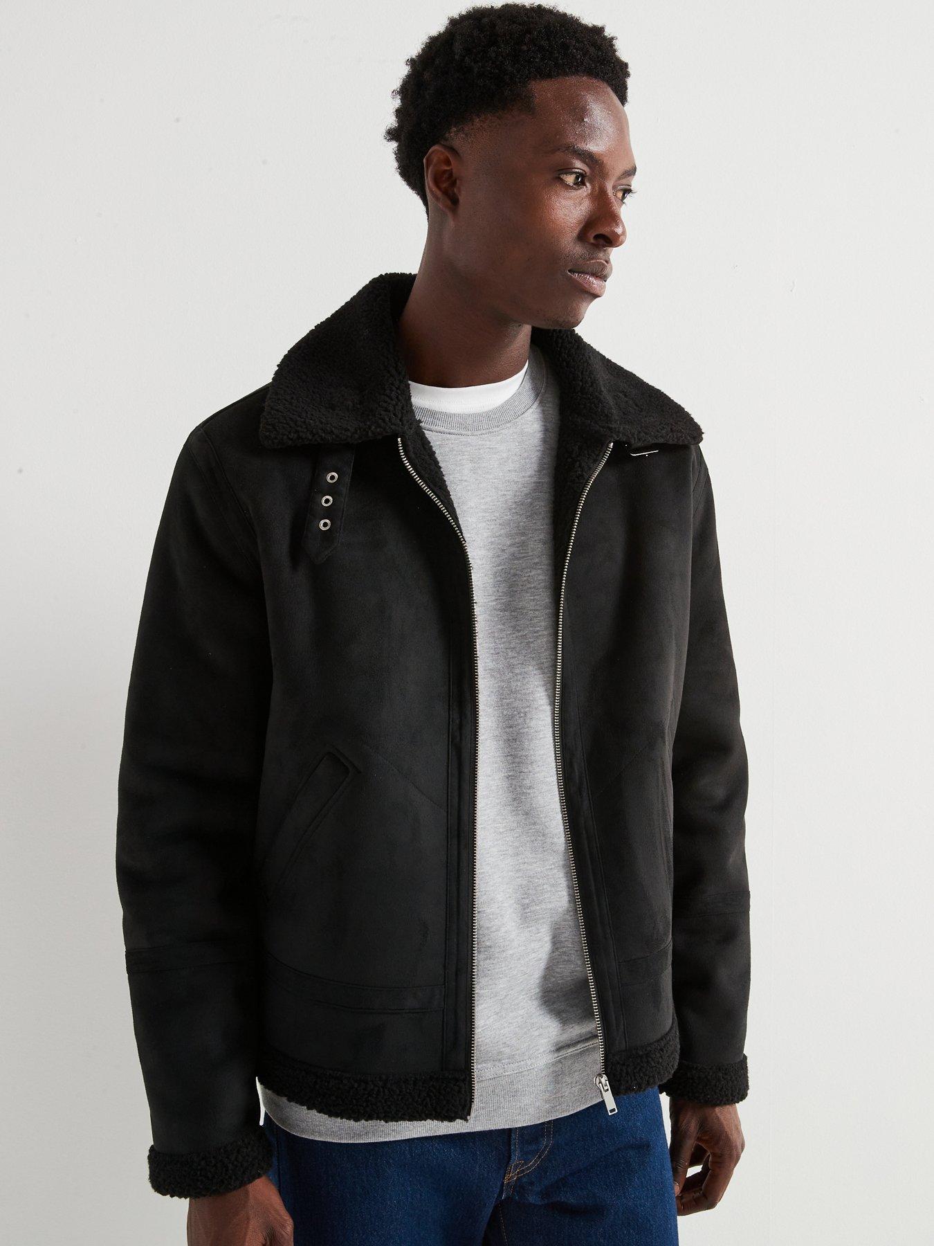 very-man-faux-shearling-jacket-black