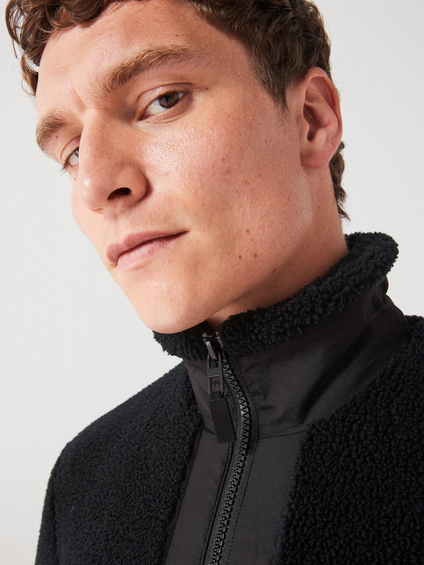 very-man-nylon-panel-borg-zip-through-blackdetail