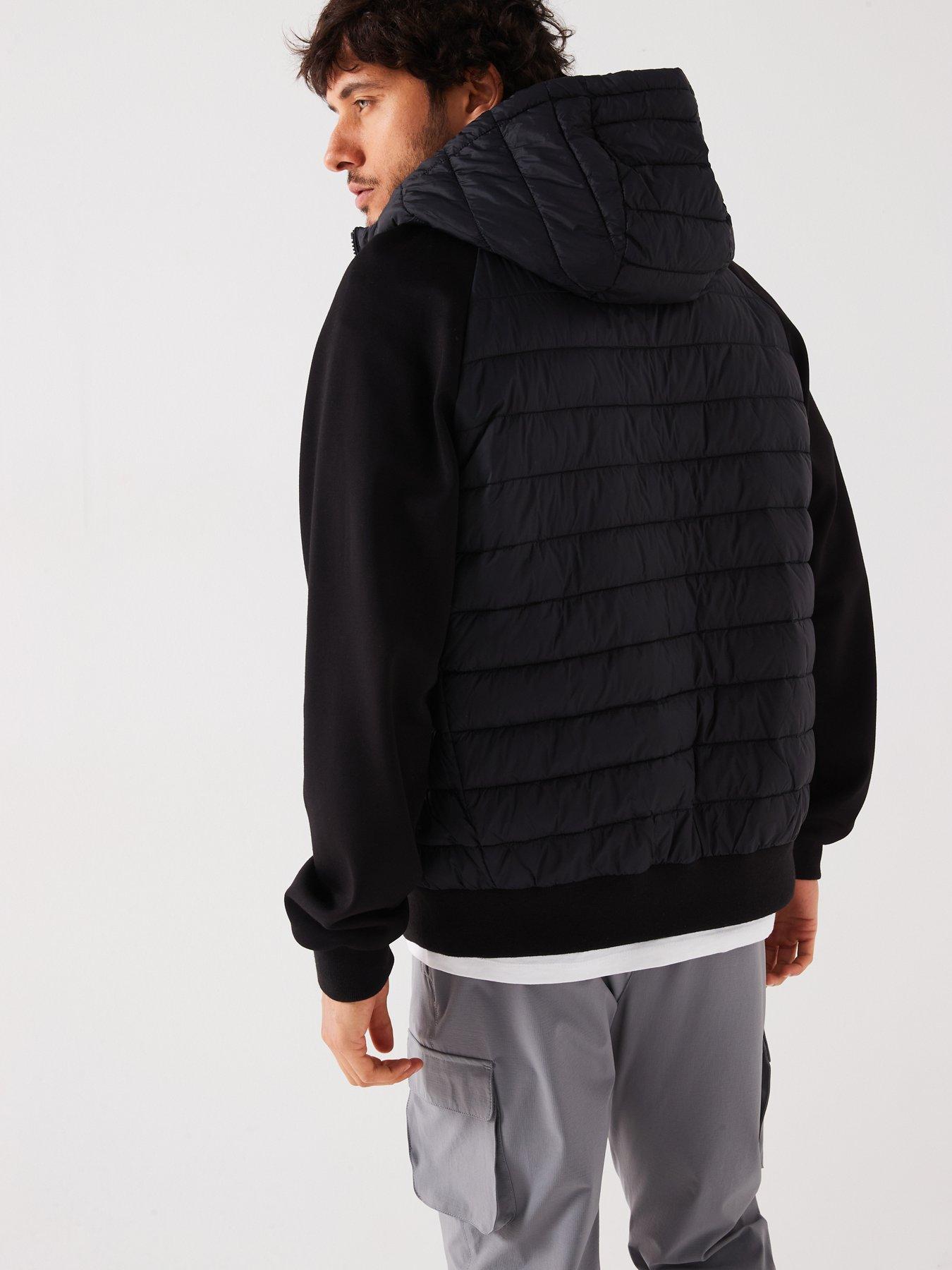 very-man-hooded-hybrid-jacket-blackstillFront