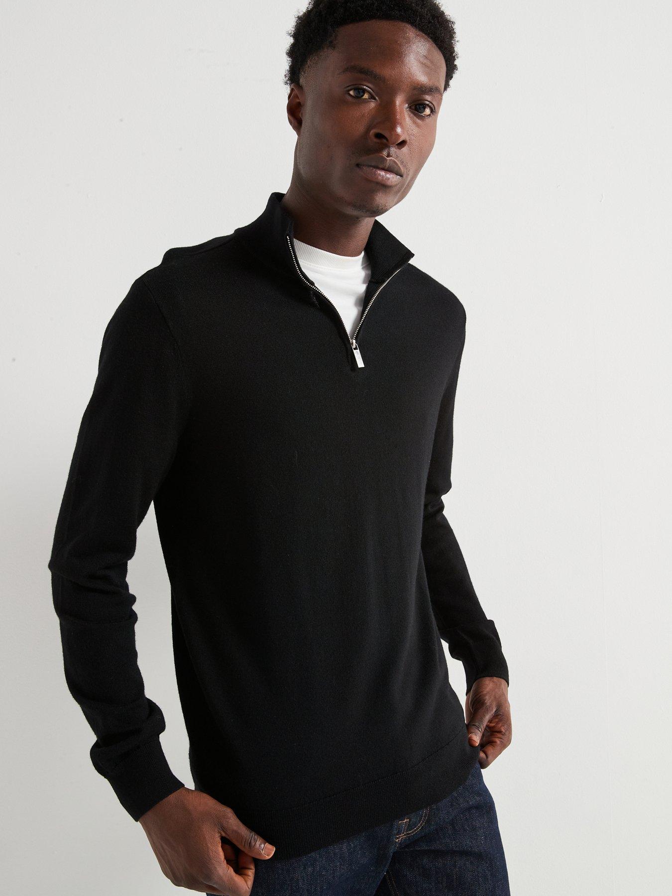 very-man-merino-wool-14-zip-jumper-blackdetail