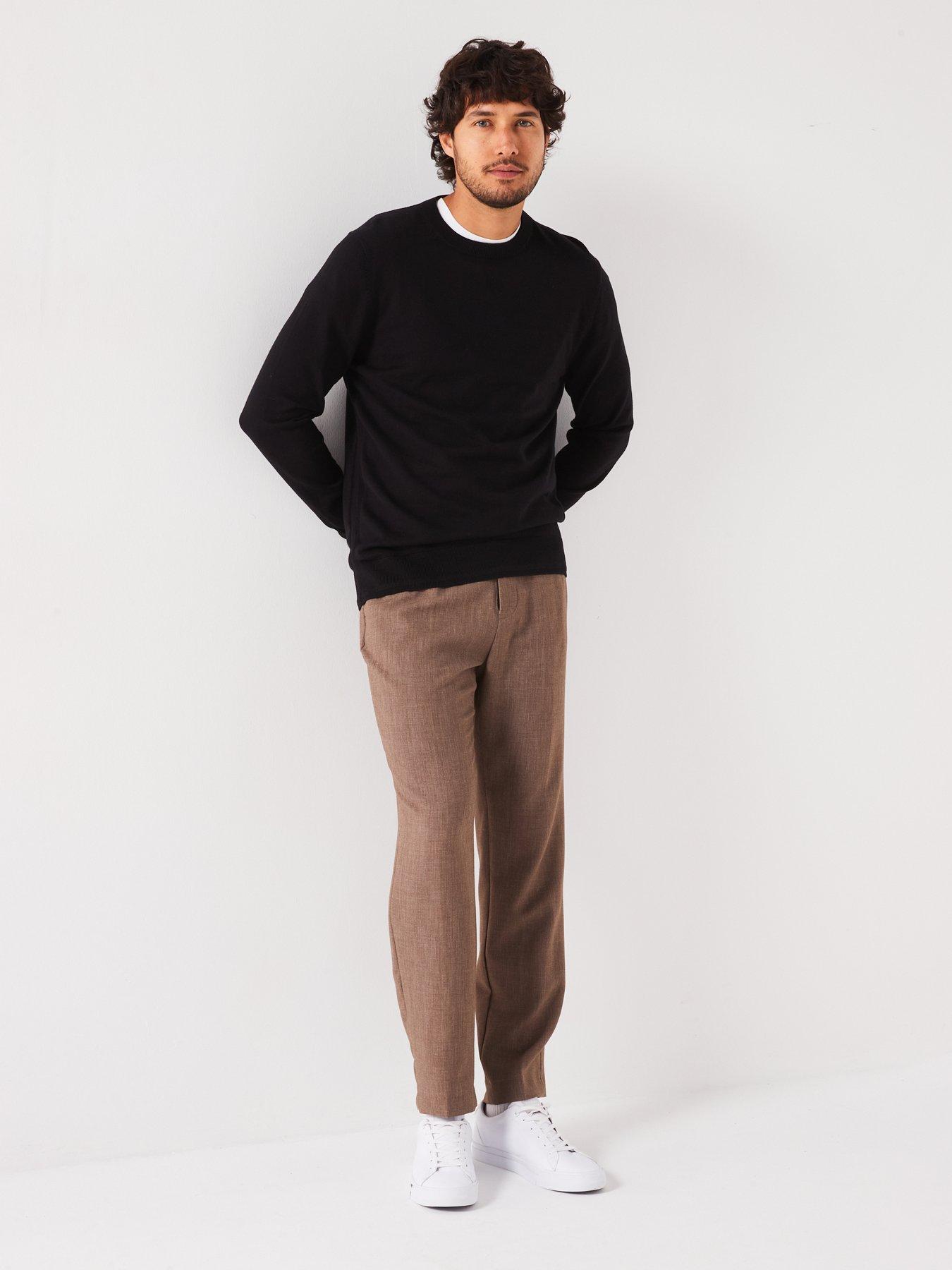 Image 3 of 6 of Everyday Cotton Rich Crew Neck Knitted Jumper - Black