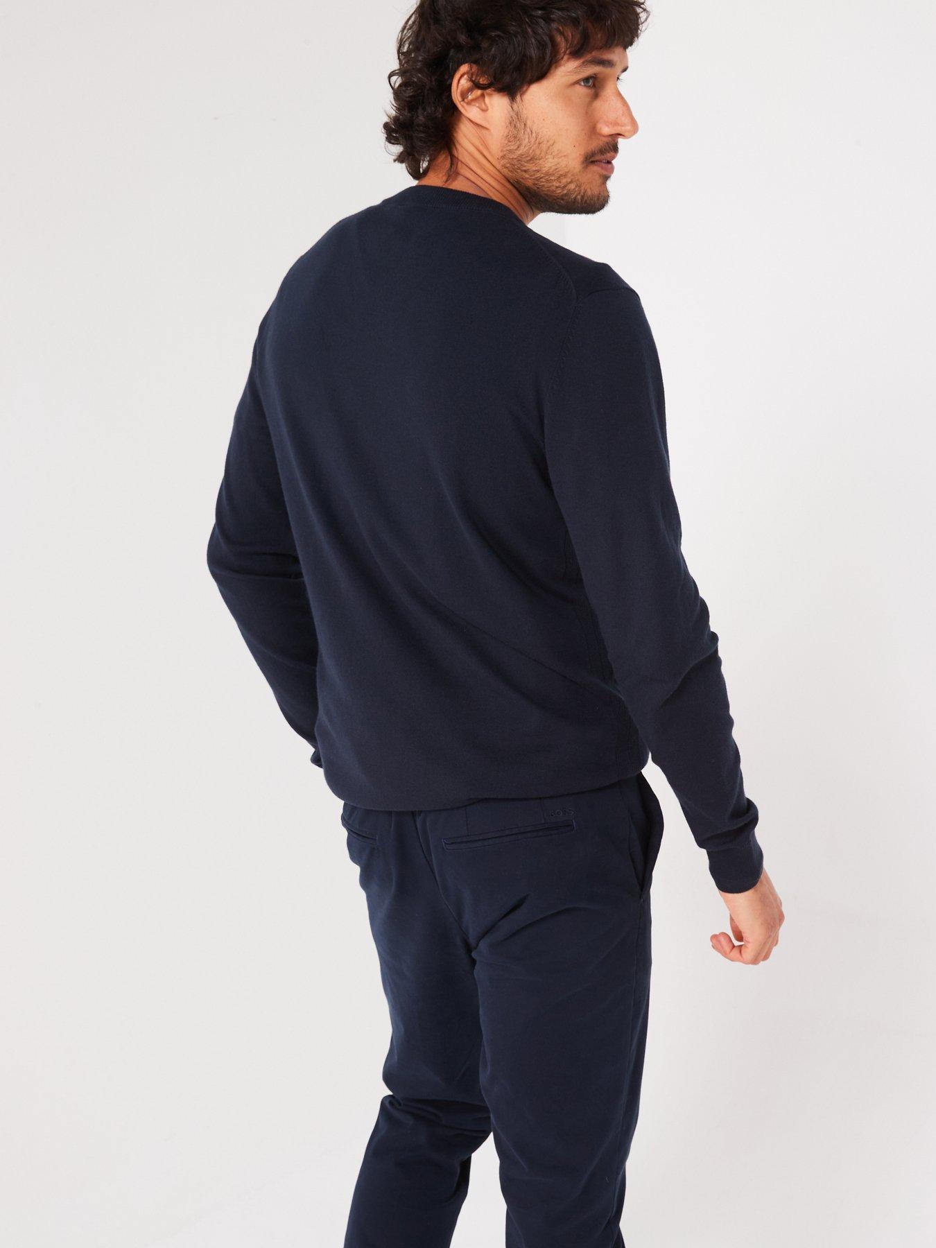 Image 2 of 6 of Everyday Cotton Rich Crew Neck Knitted Jumper - Navy
