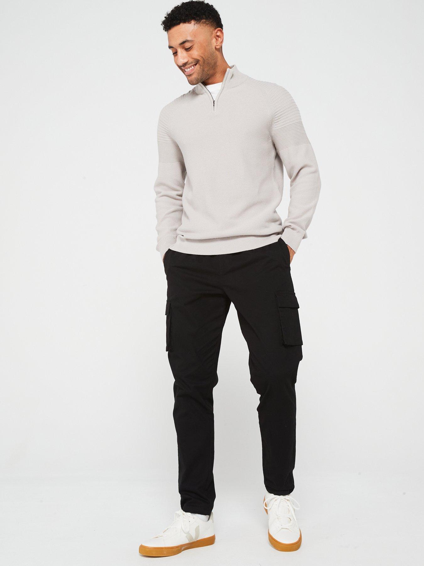 very-man-textured-sleeve-panel-14-zip-jumper-light-greyback