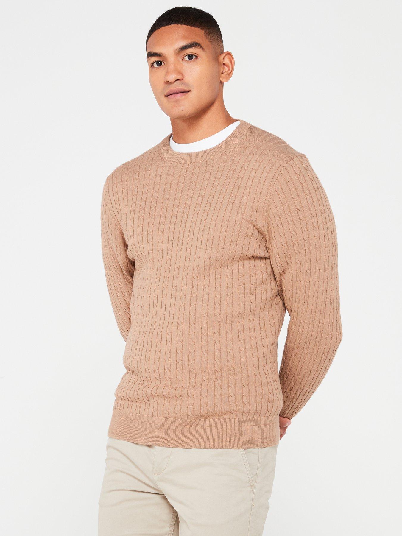 everyday-cotton-rich-fine-gauge-cable-crew-jumper-beige