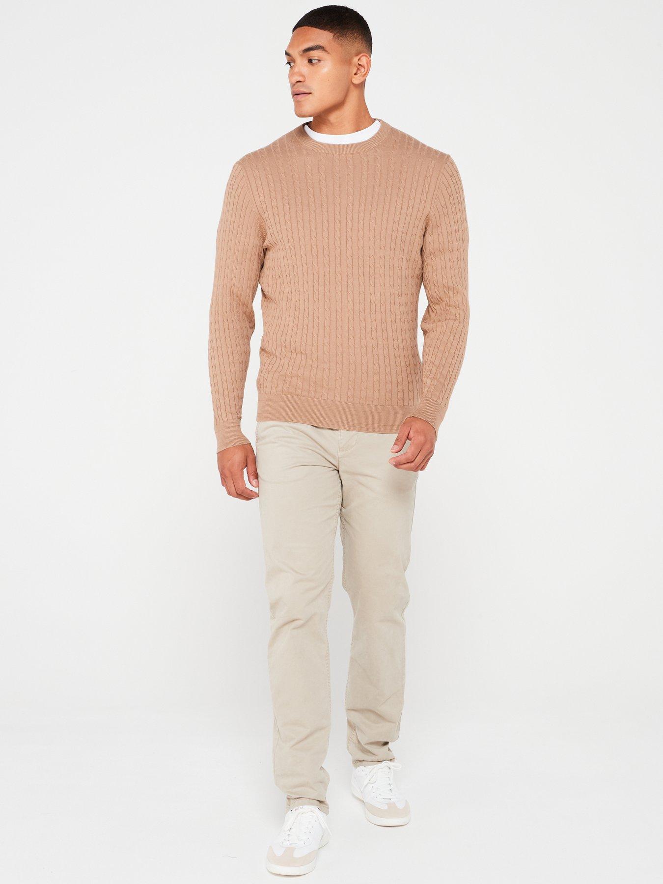 everyday-cotton-rich-fine-gauge-cable-crew-jumper-beigeback