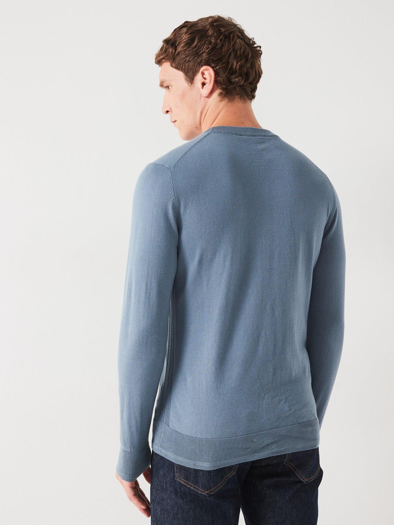 everyday-cotton-rich-crew-neck-knitted-jumper-mid-bluestillFront