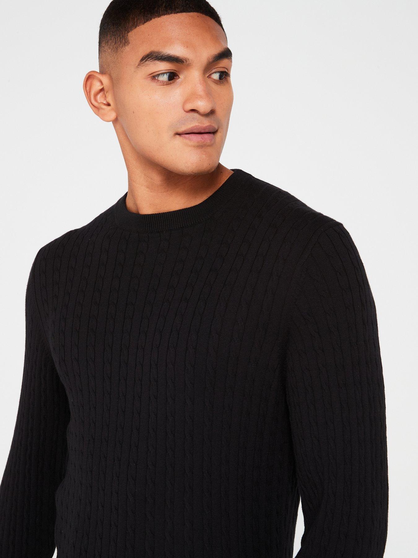 everyday-cotton-rich-fine-gauge-cable-crew-jumper-blackoutfit