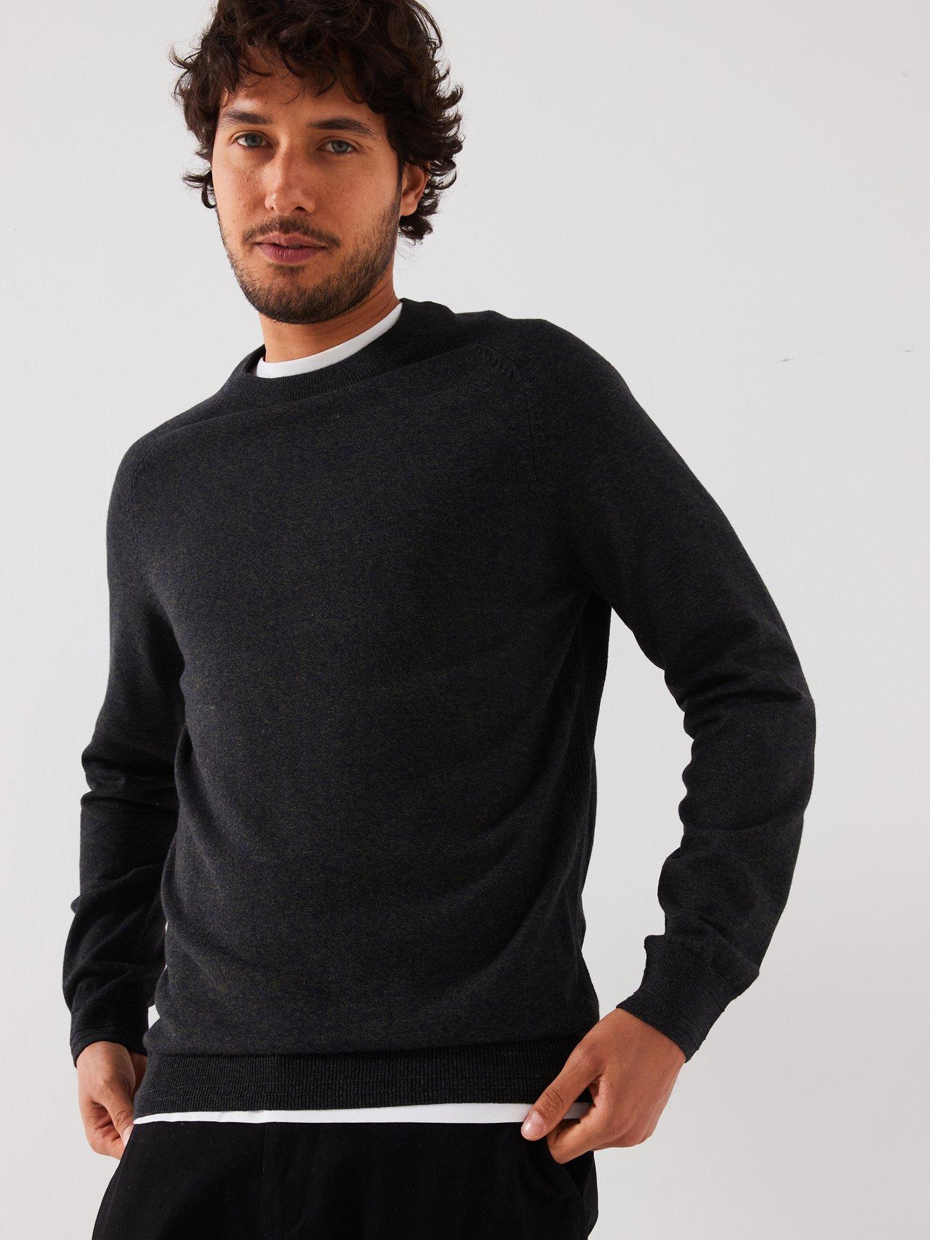 everyday-trial-marl-crew-neck-jumper-dark-green