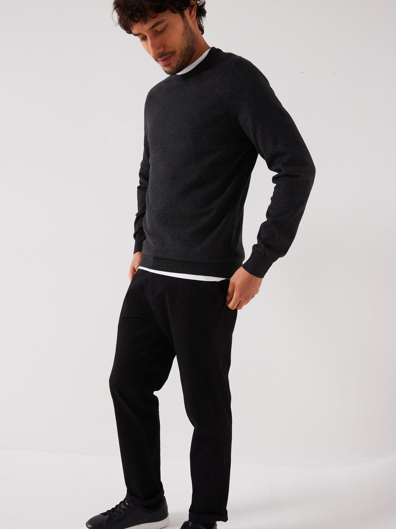 Image 3 of 6 of Everyday Trial Marl Crew Neck Jumper - Dark Green