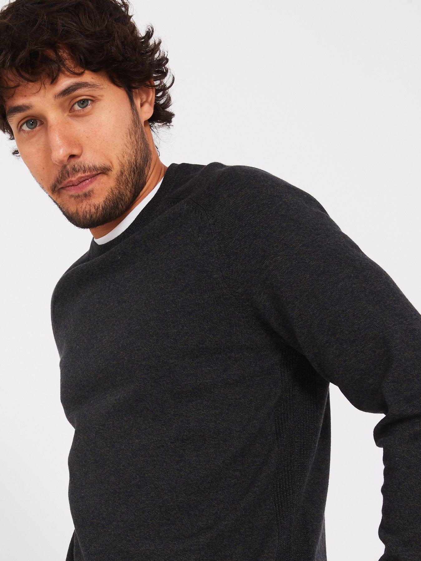 Image 4 of 6 of Everyday Trial Marl Crew Neck Jumper - Dark Green