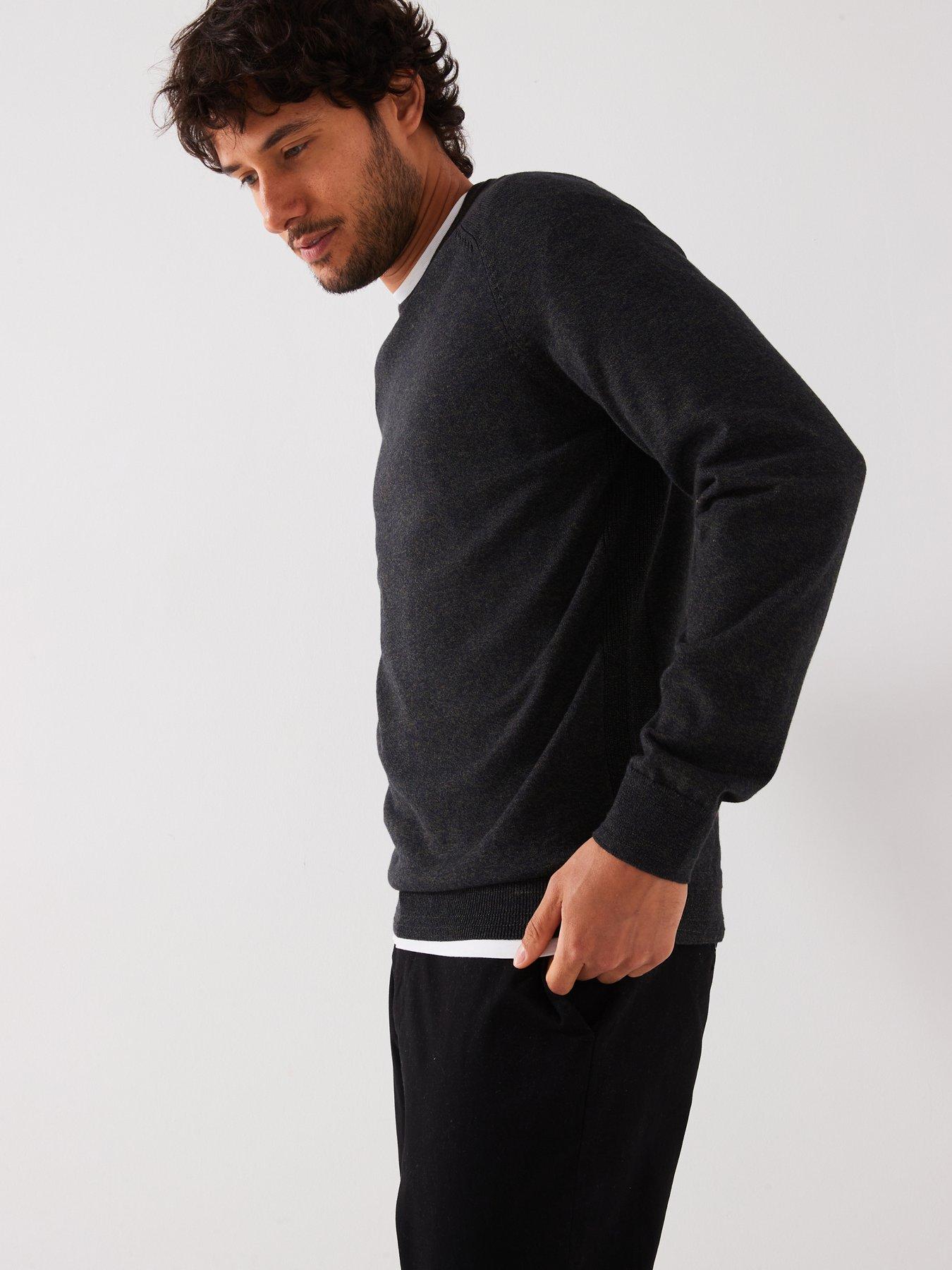 Image 6 of 6 of Everyday Trial Marl Crew Neck Jumper - Dark Green