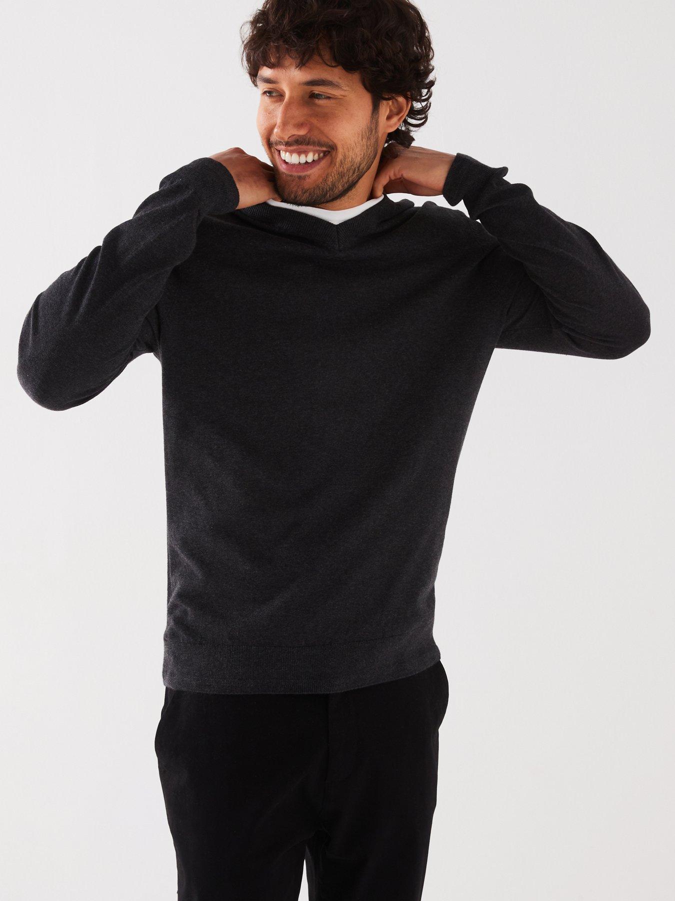 everyday-cotton-rich-v-neck-knitted-jumper-charcoal