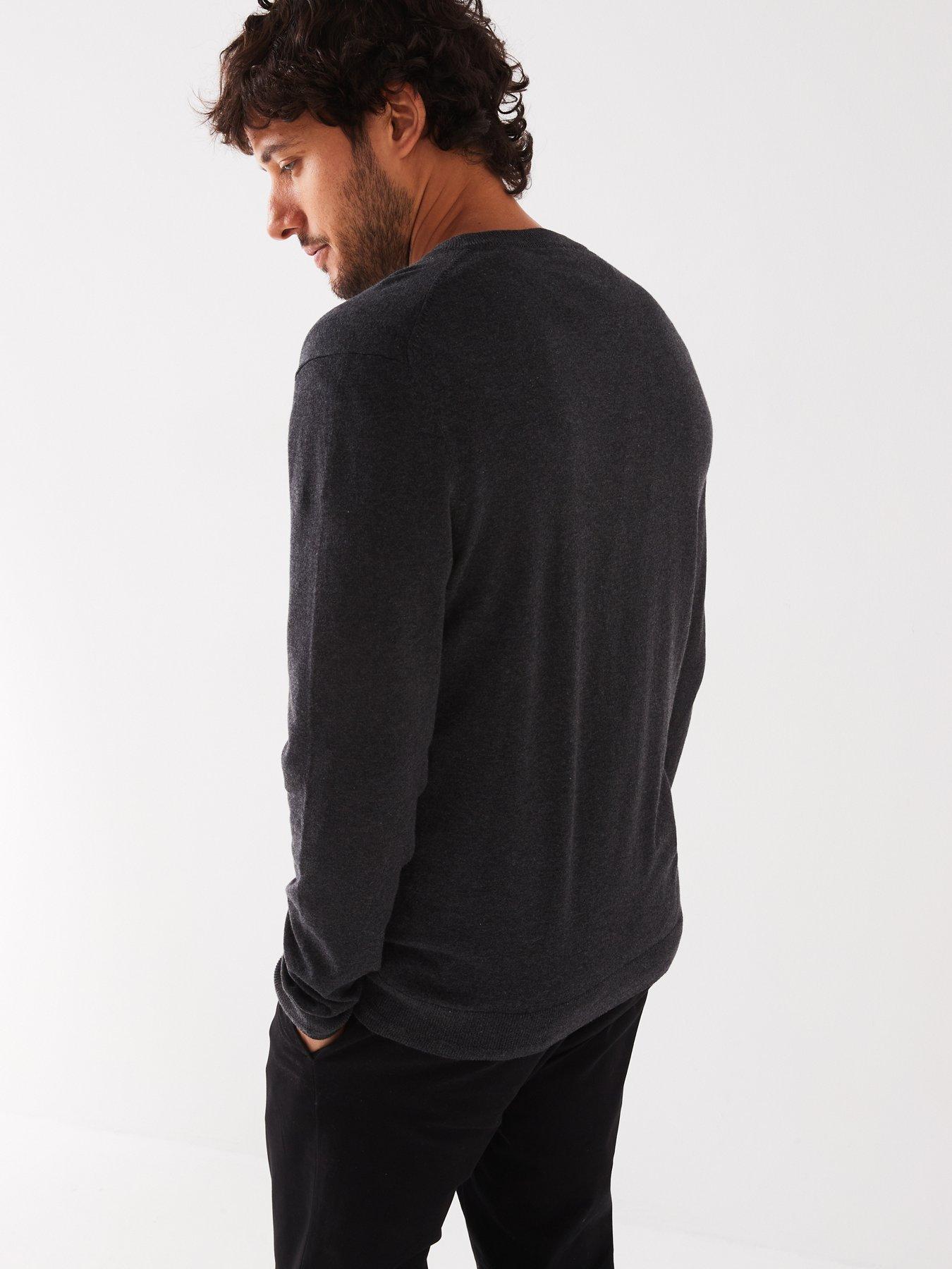 everyday-cotton-rich-v-neck-knitted-jumper-charcoalstillFront