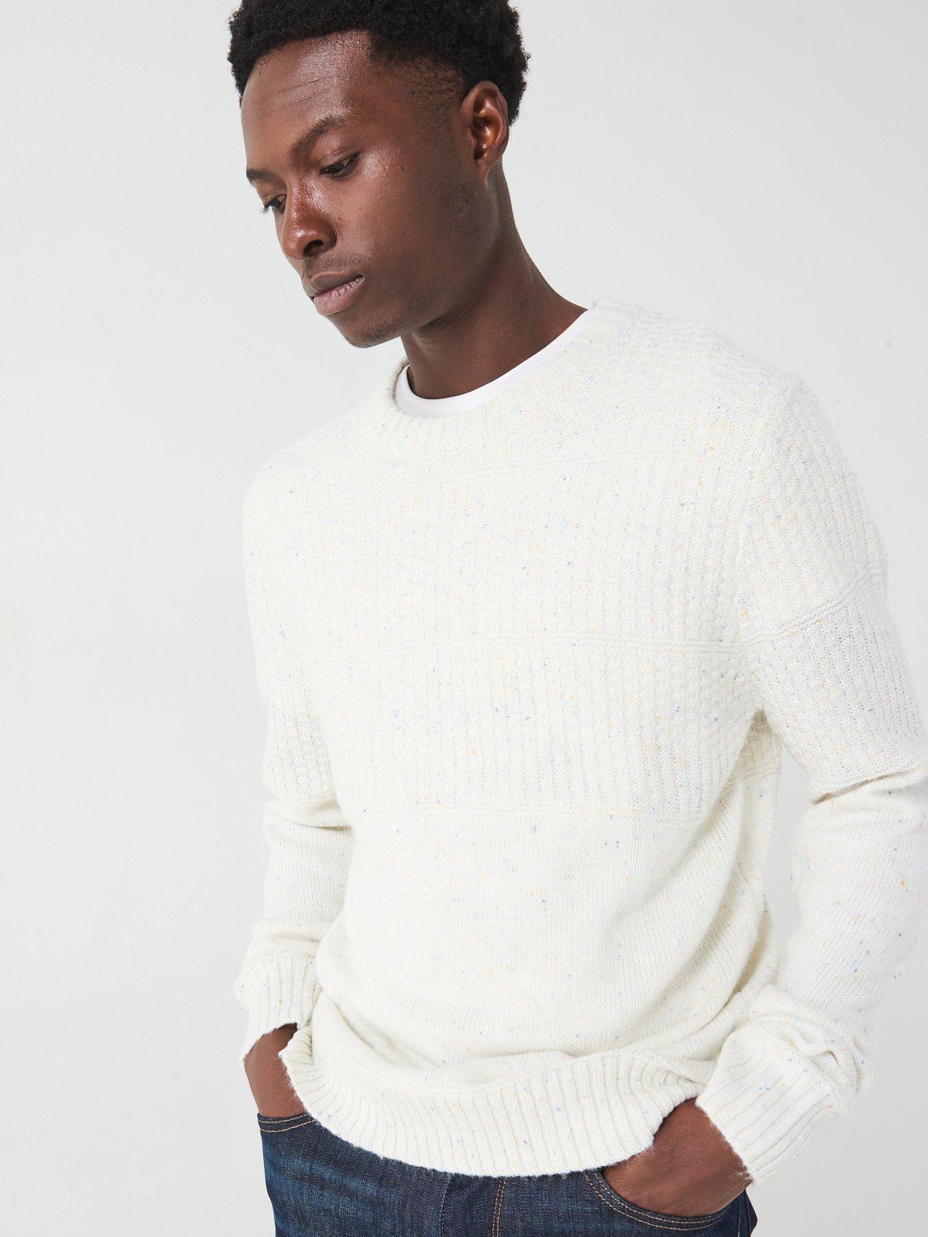 very-man-texture-block-crew-neck-jumper-ecru-natural