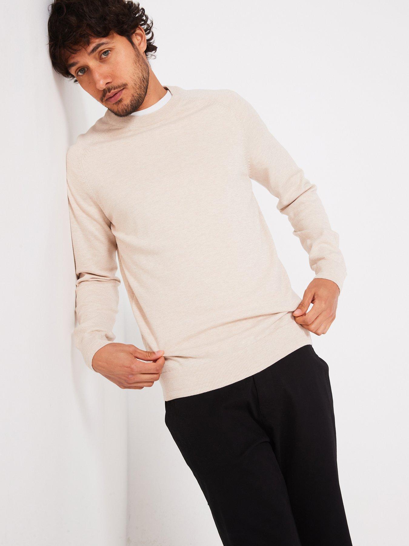 everyday-tri-marl-crew-neck-jumper-oatmealfront