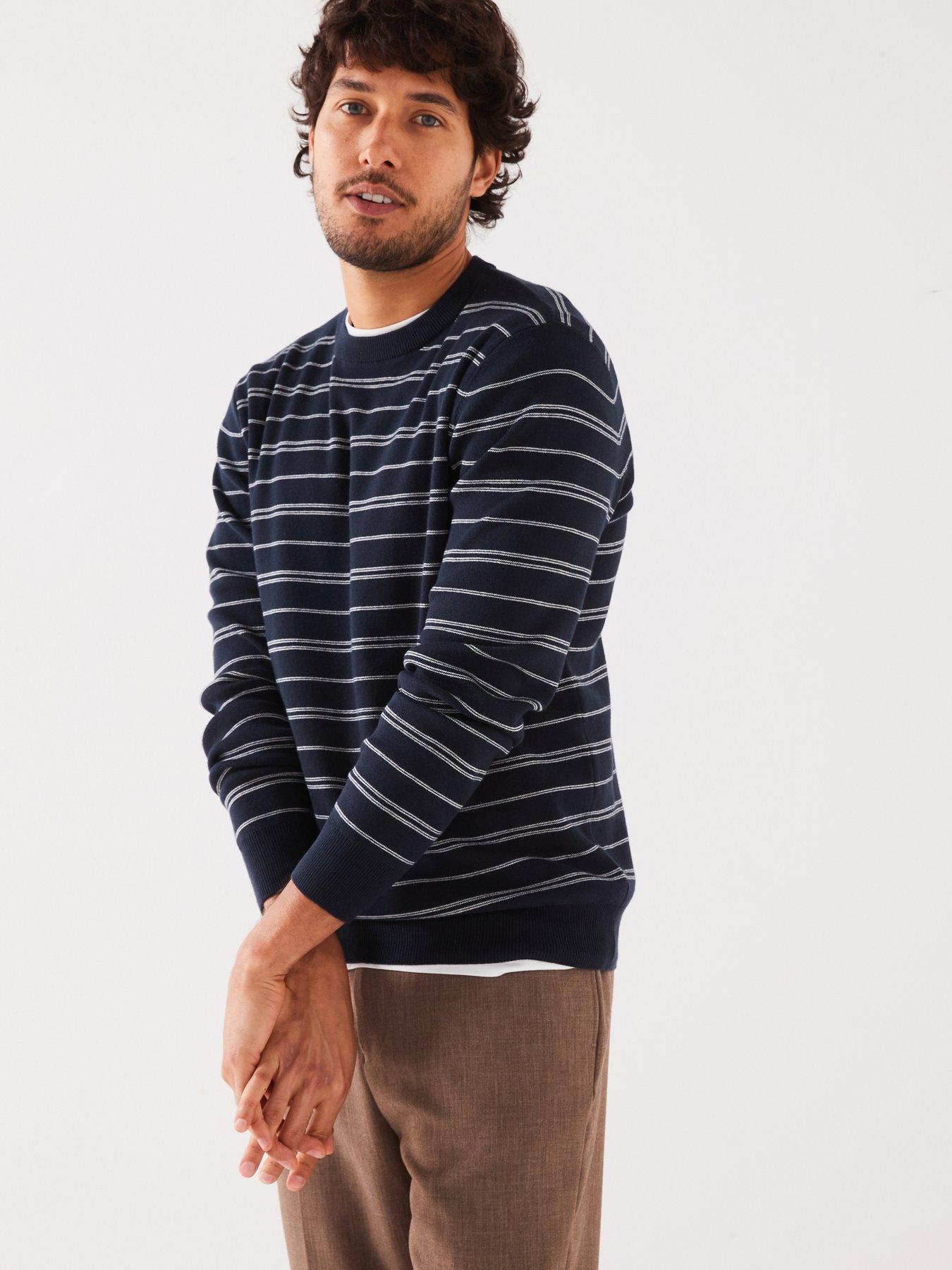 very-man-striped-knitted-crew-neck-jumper-navyfront