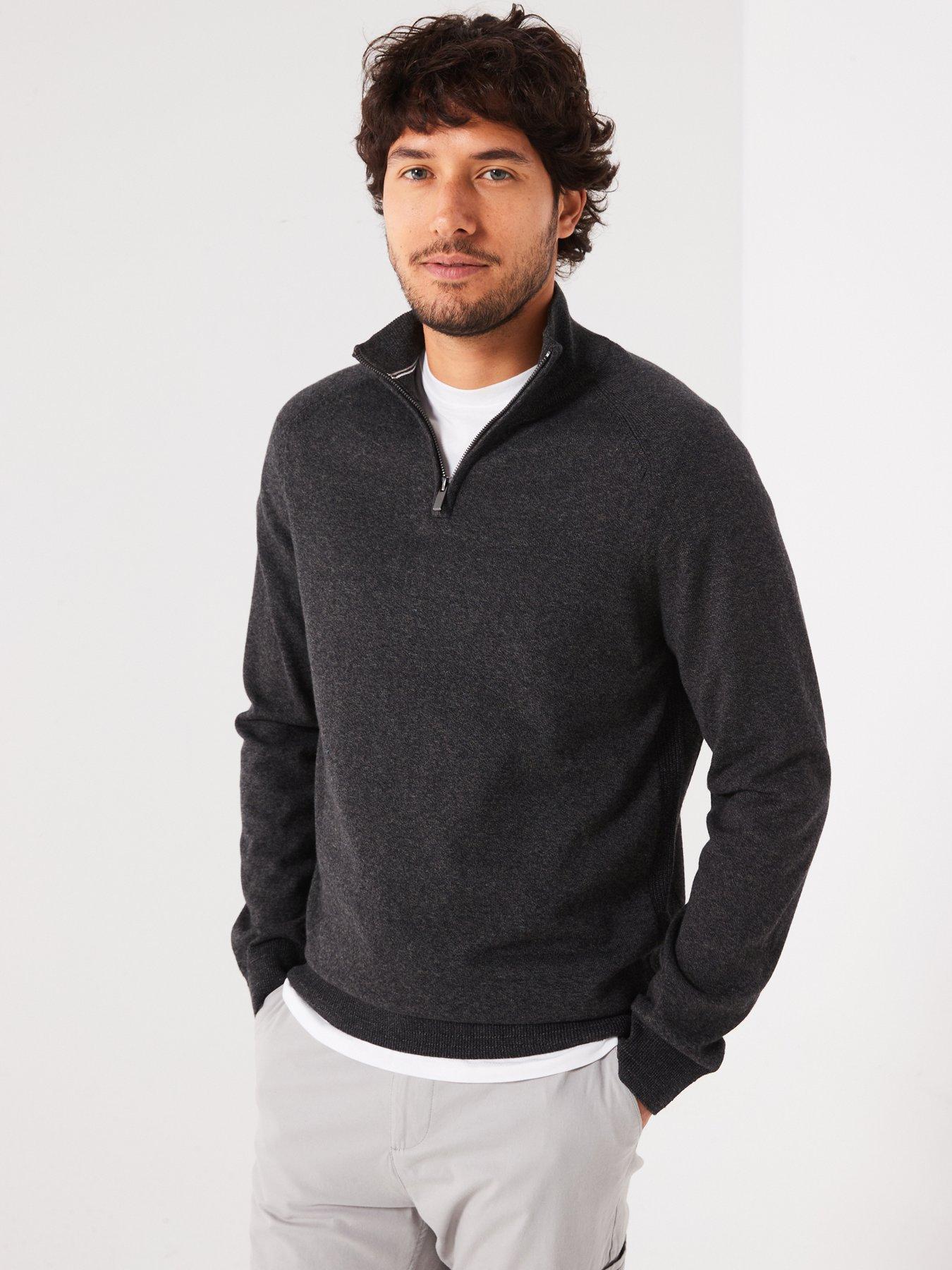 everyday-tri-marl-14-zip-jumper-charcoal