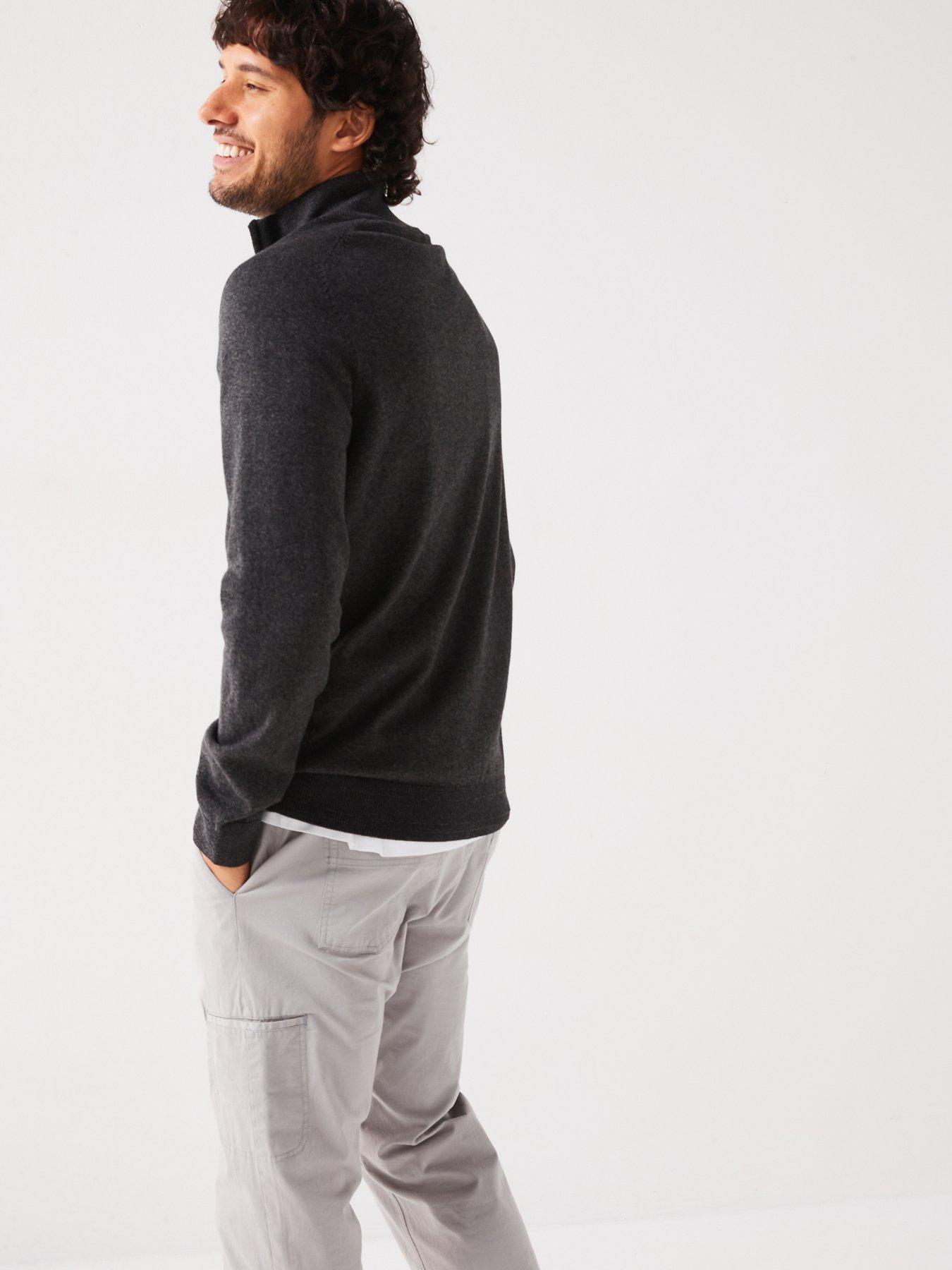 everyday-tri-marl-14-zip-jumper-dark-greystillFront