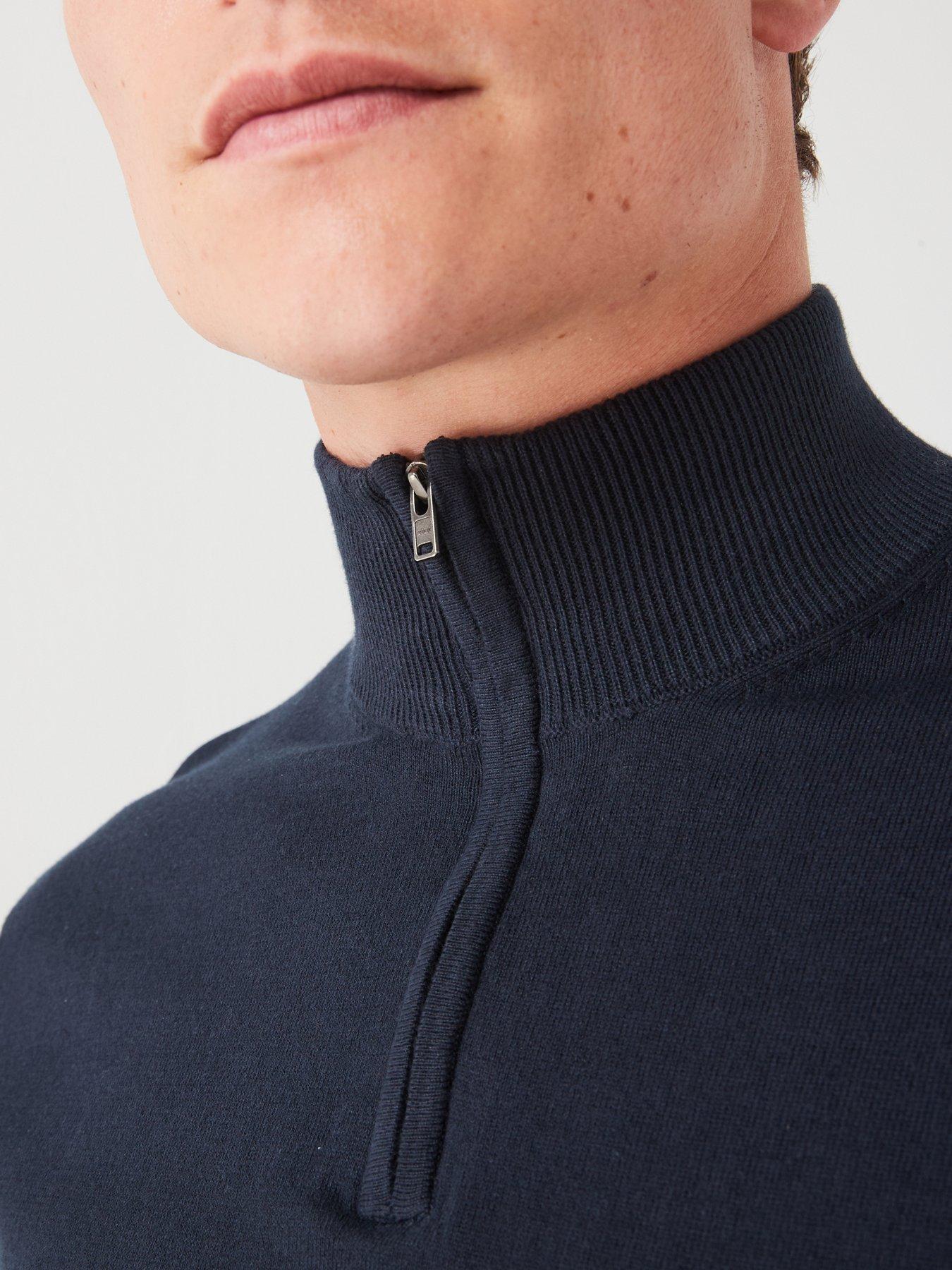 Image 4 of 6 of Everyday Cotton Rich 1/4 Zip Jumper - Navy