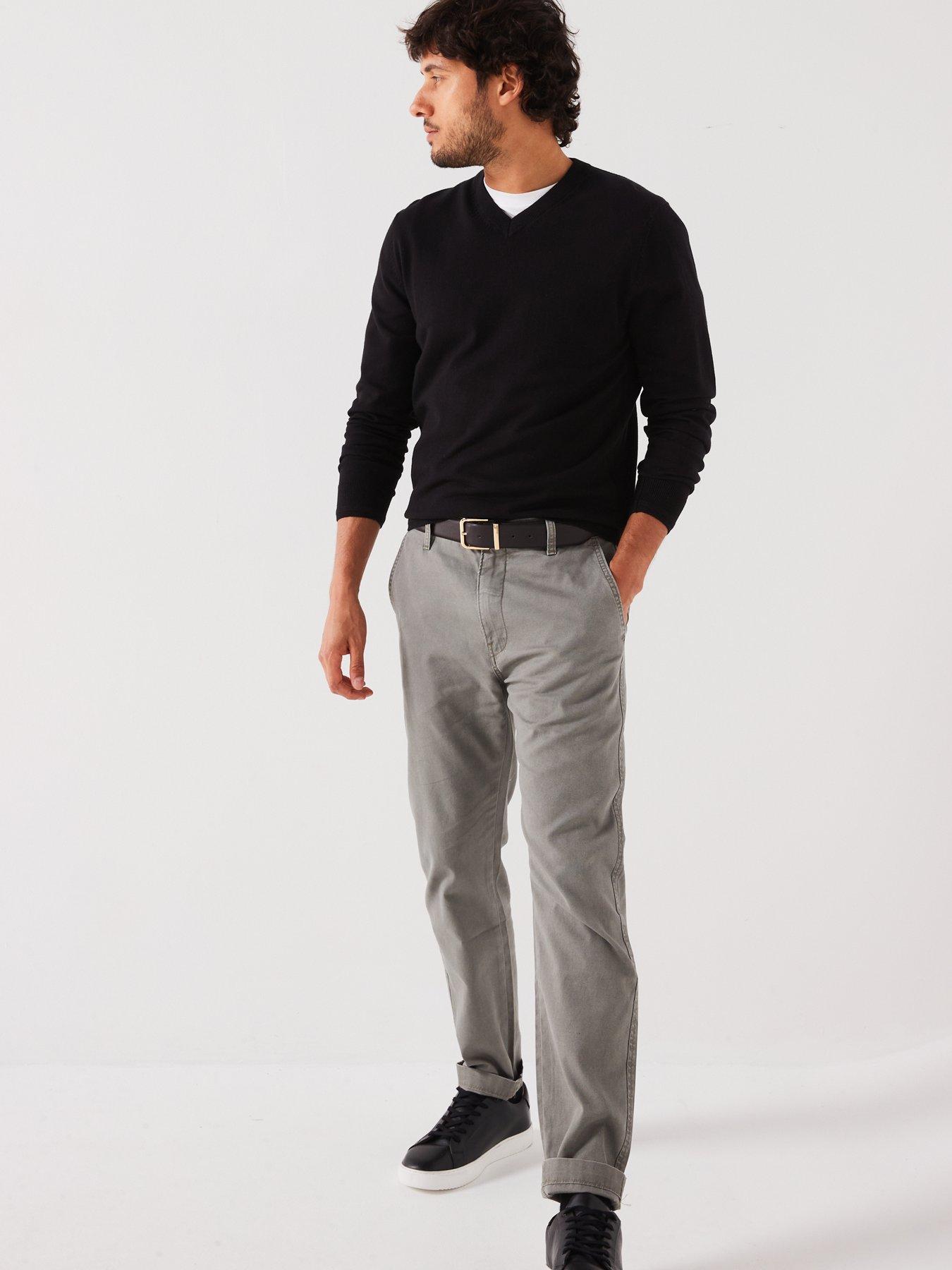 Image 3 of 6 of Everyday Cotton Rich V-Neck Knitted Jumper - Black