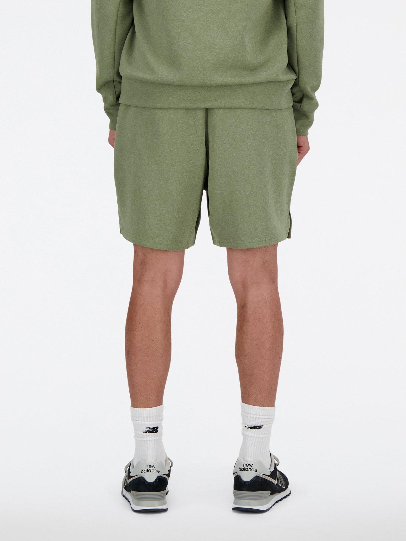 new-balance-mens-training-training-tech-knit-shorts-7-inch-greenstillFront